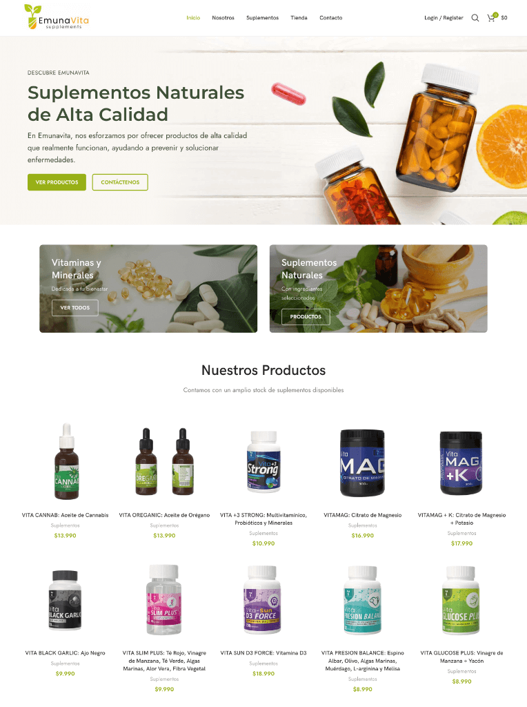 Página web para Emunavita