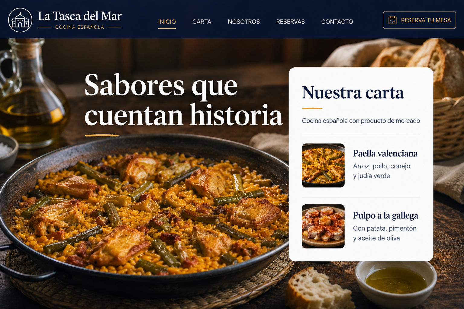 Carta con fotos que abre rápido en el móvil