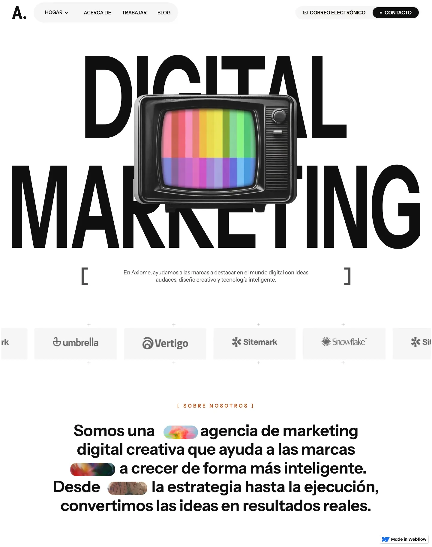 Diseño de página web para software y apps