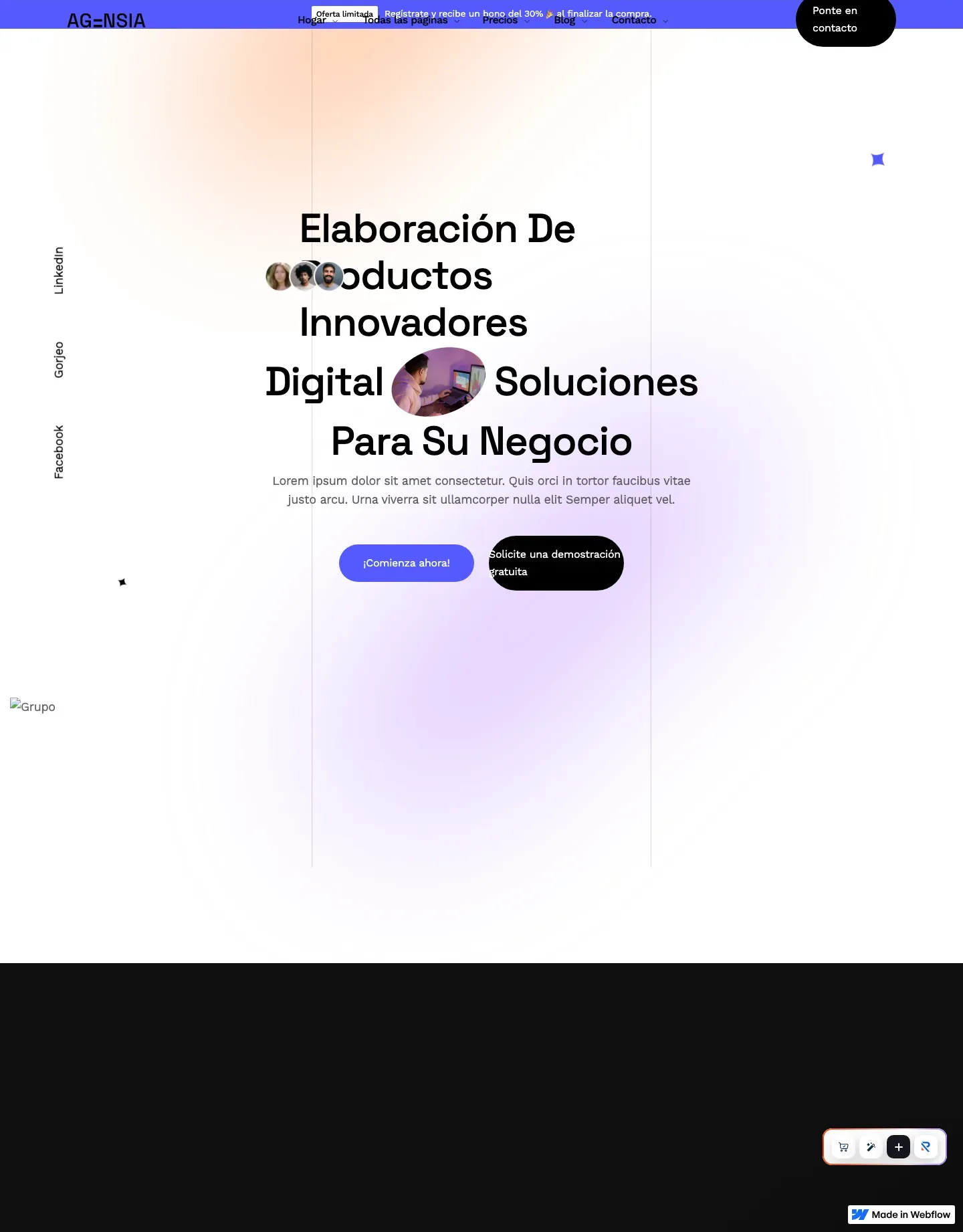 Diseño de página web para agencias y estudios