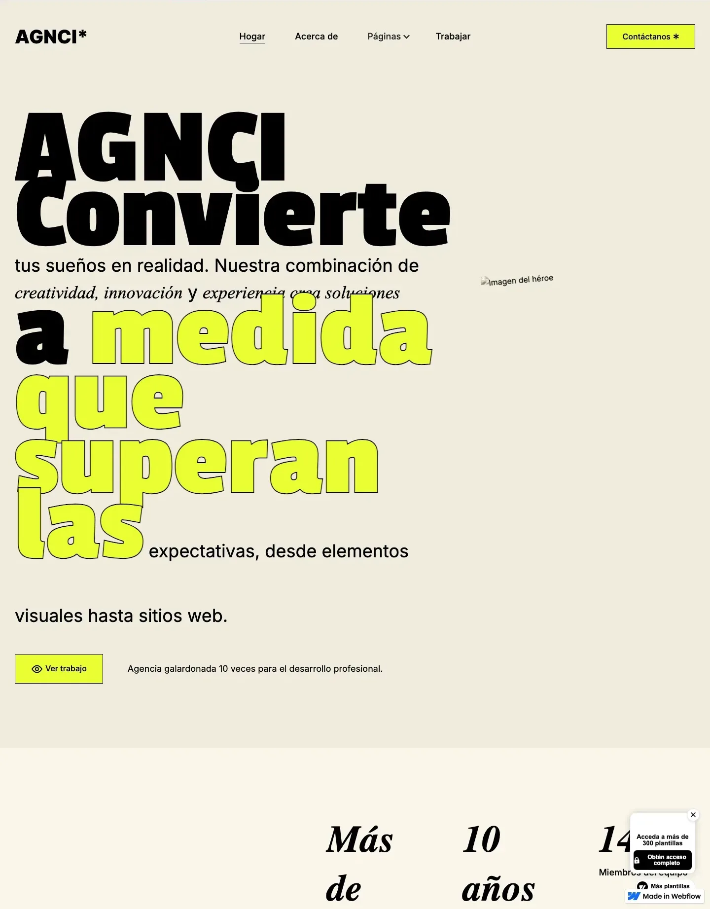 Diseño de página web para agencias y estudios