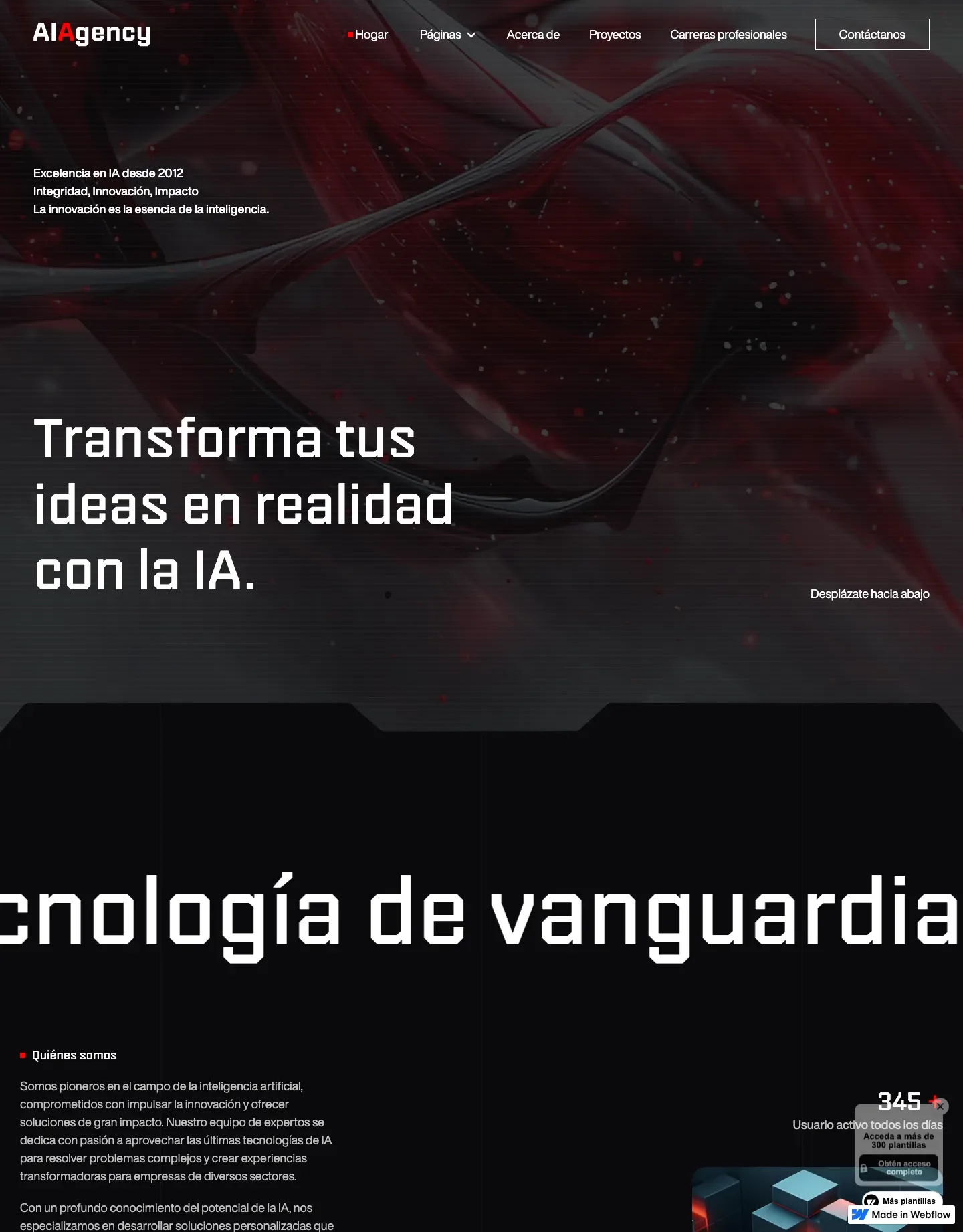 Diseño de página web para agencias y estudios