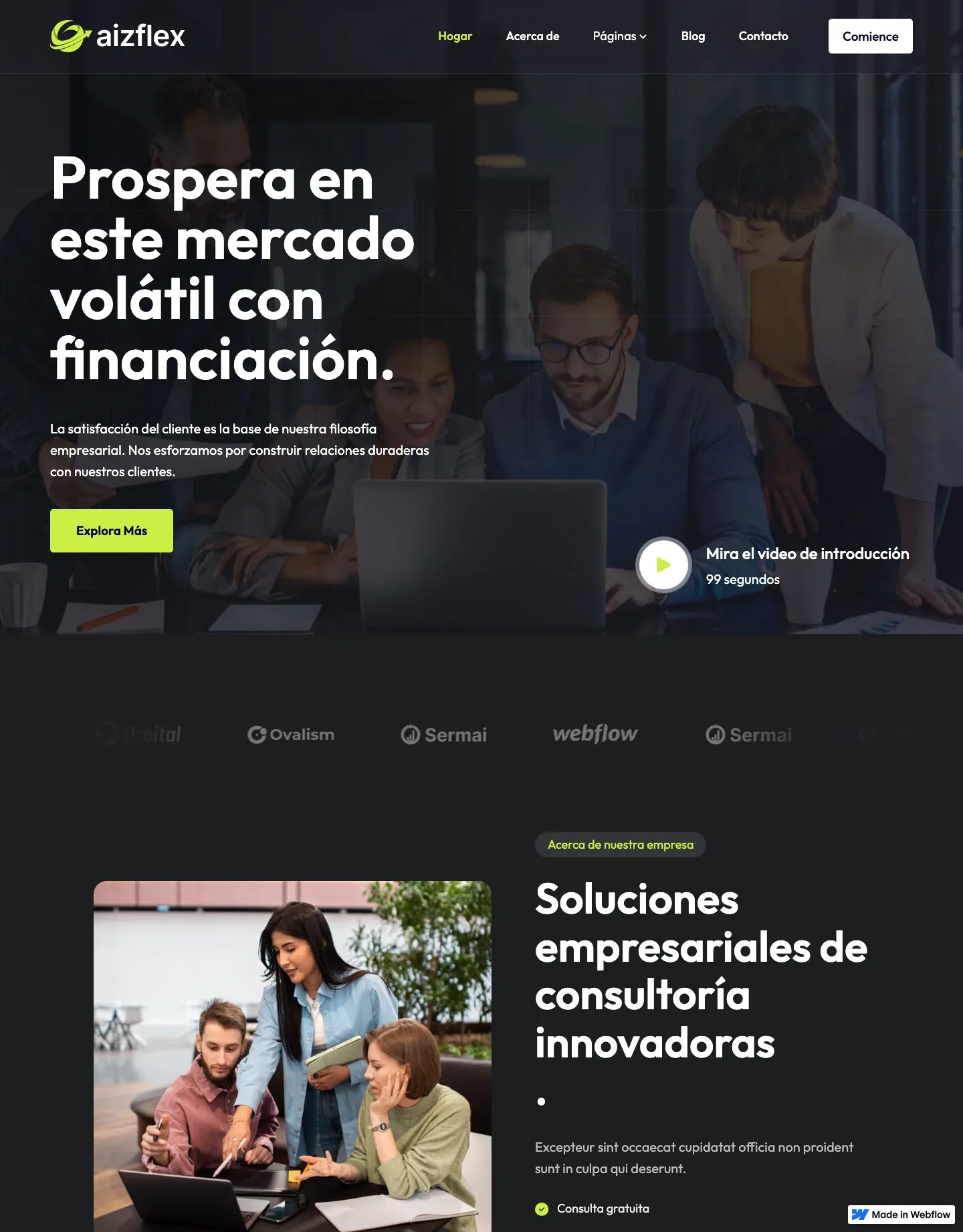 Diseño de página web para agencias y estudios