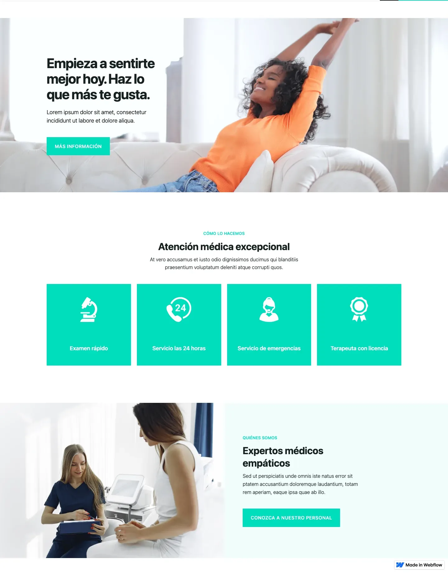 Diseño de página web para salud y bienestar