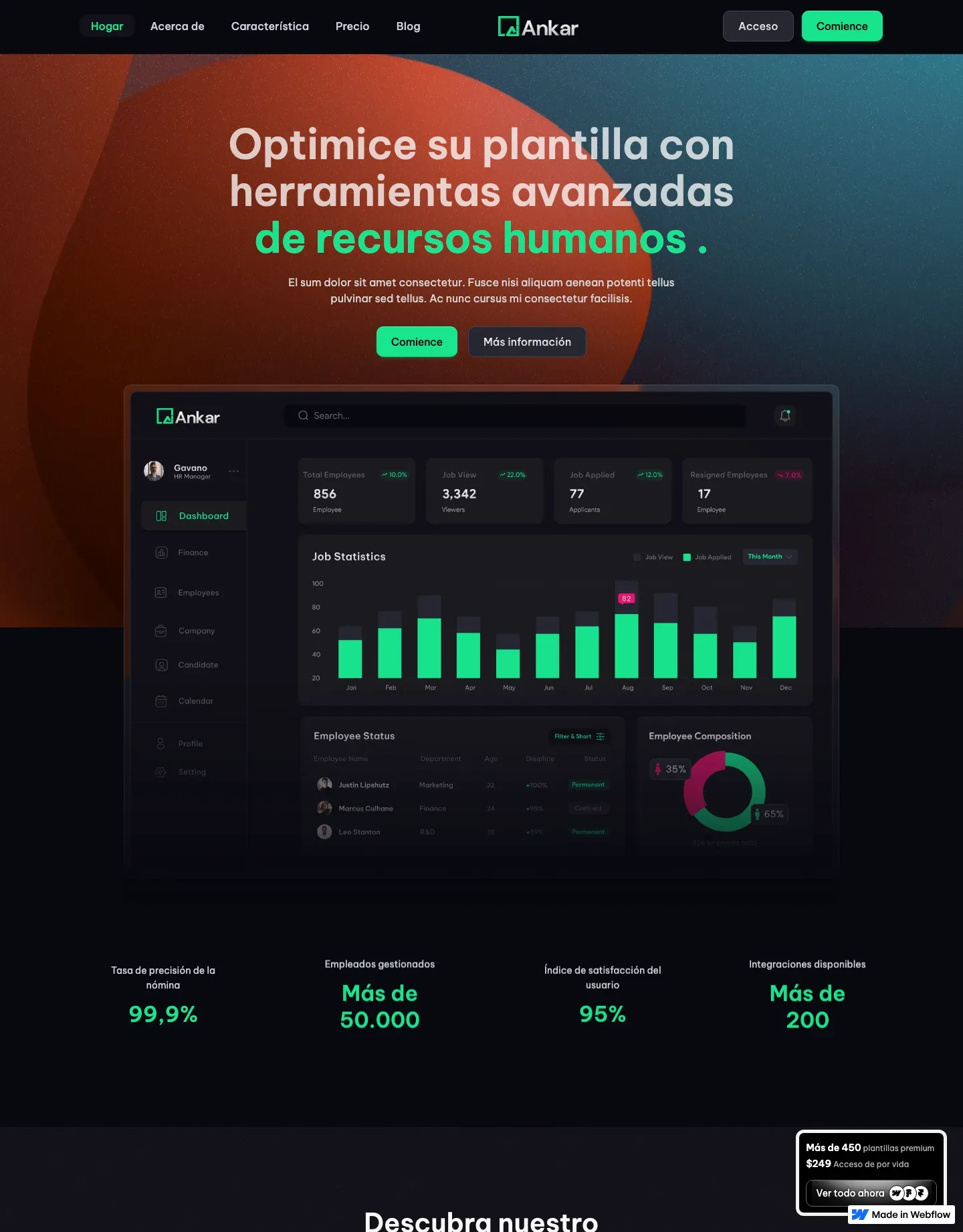 Diseño de página web para software y apps
