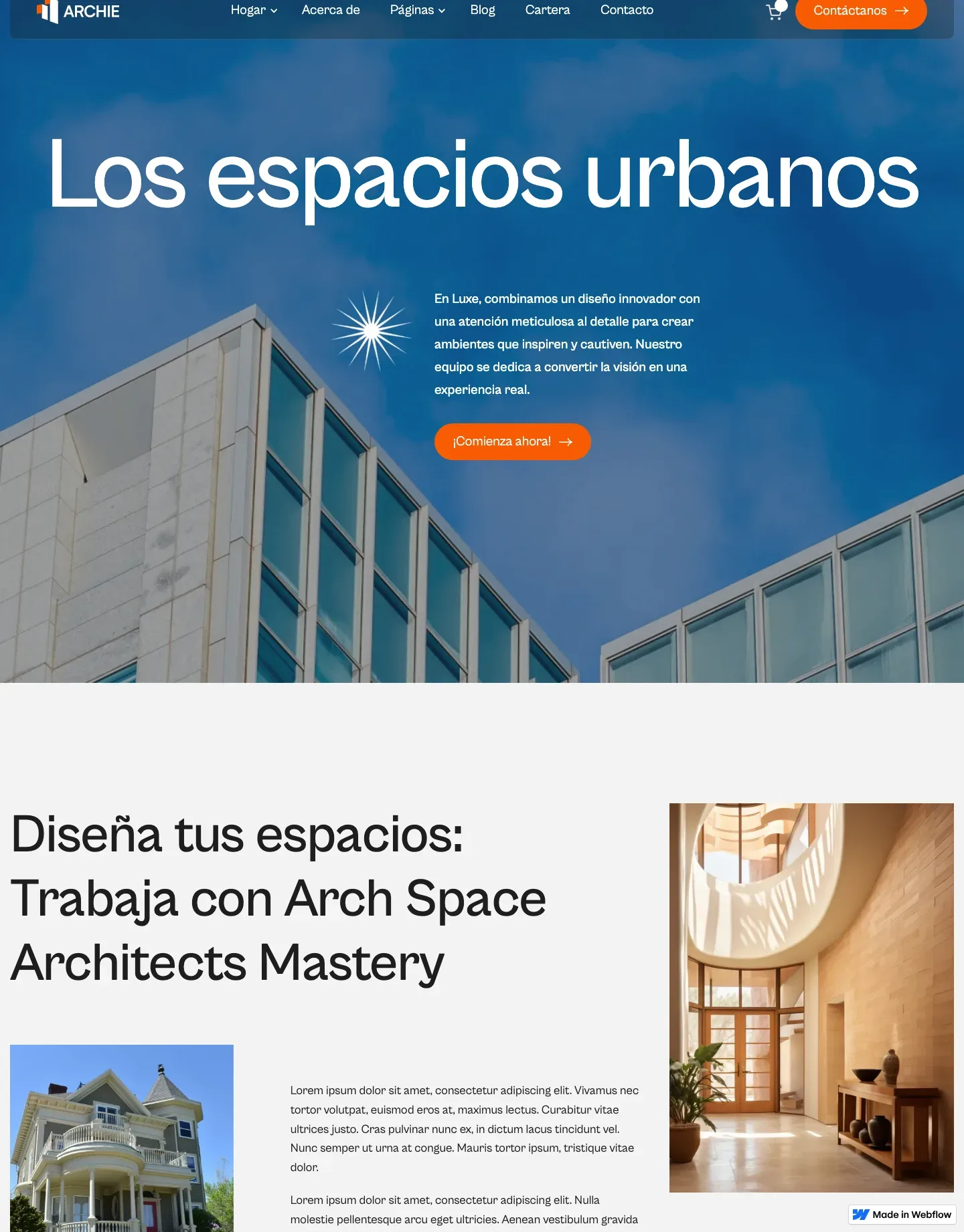 Diseño de página web para construcción y arquitectura