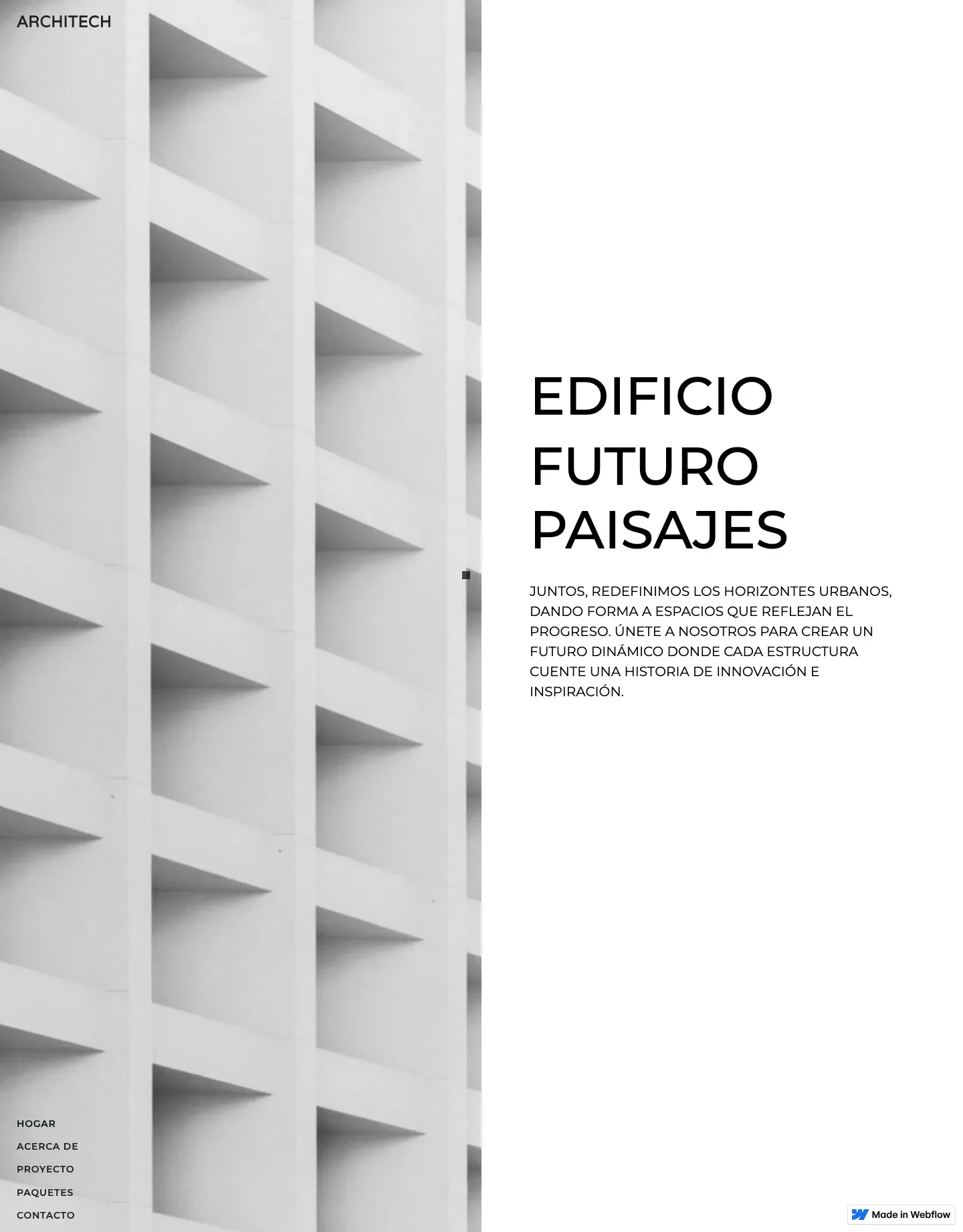 Diseño de página web para construcción y arquitectura