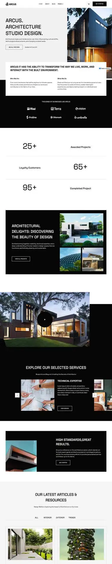 Diseño de página web para construcción y arquitectura