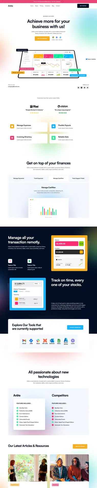 Diseño de página web para landing pages