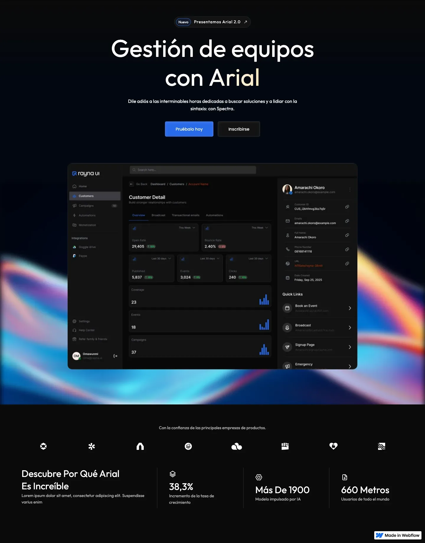 Diseño de página web para landing pages