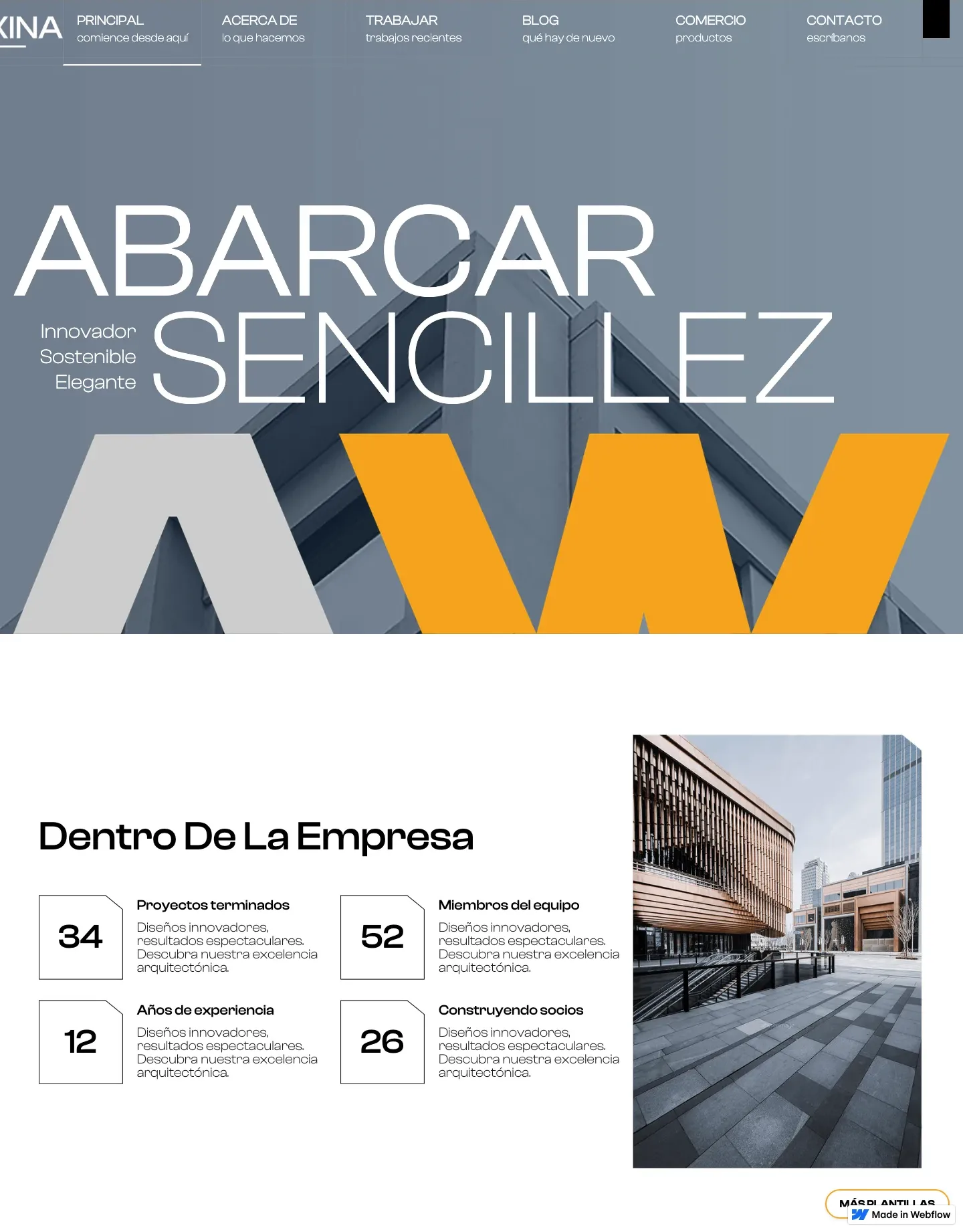 Diseño de página web para construcción y arquitectura