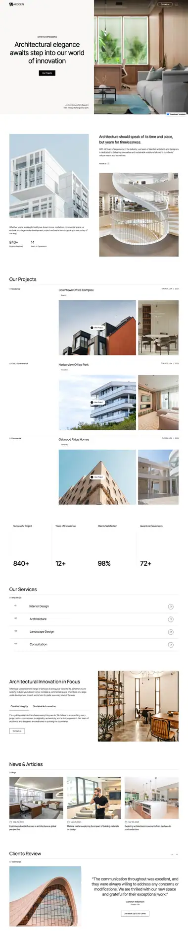 Diseño de página web para construcción y arquitectura