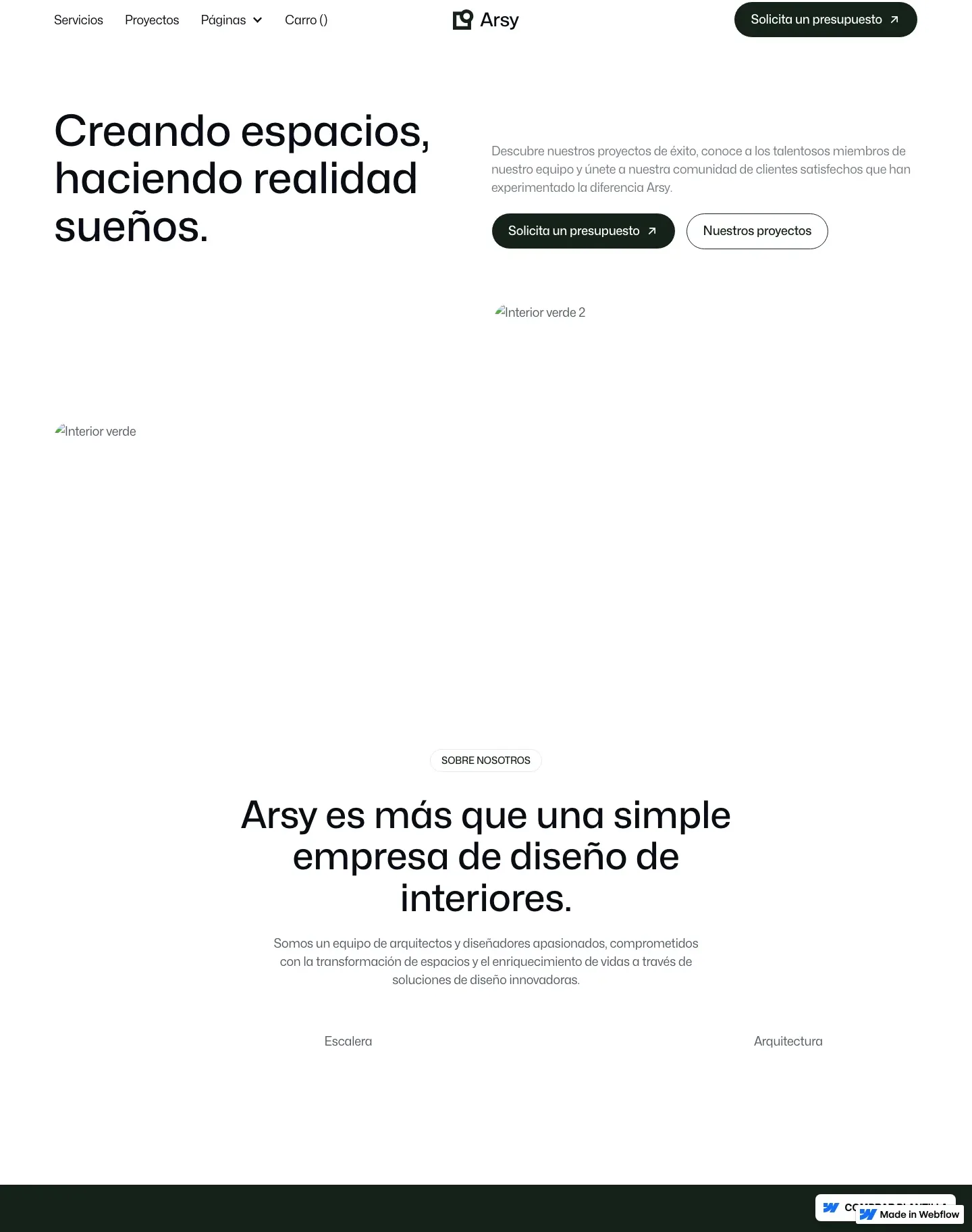 Diseño de página web para construcción y arquitectura