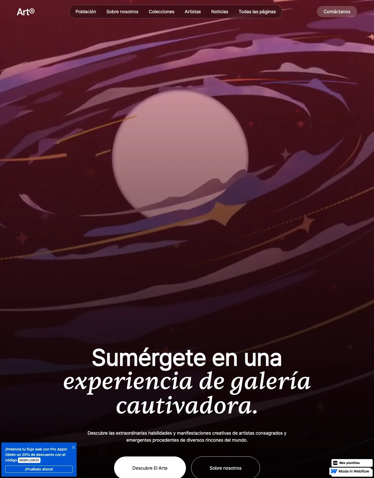 Diseño de página web para música y entretenimiento