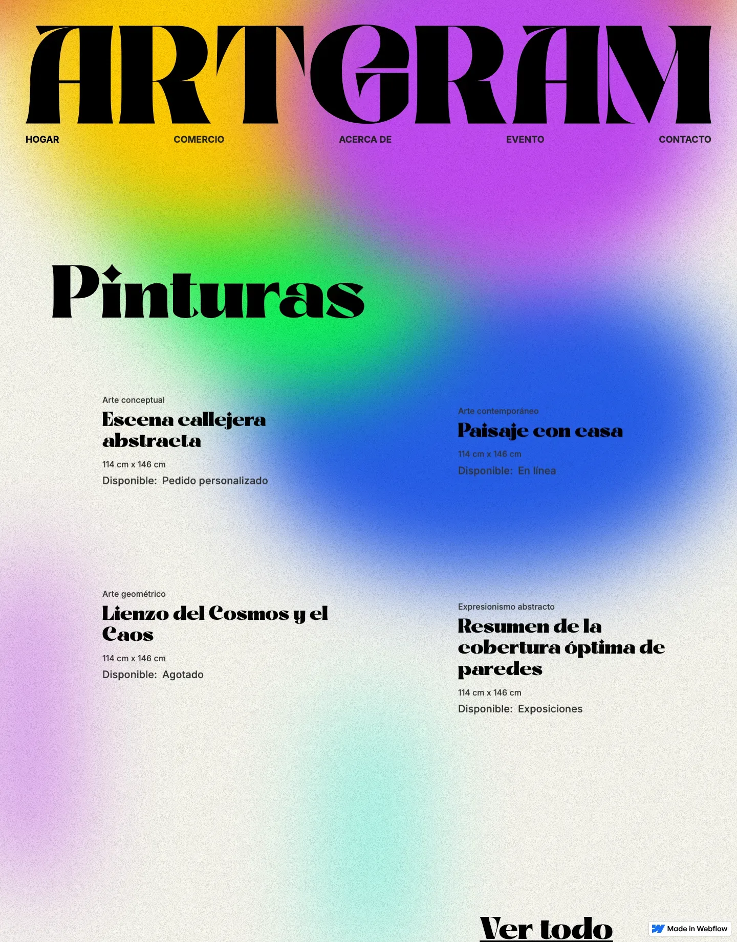 Diseño de página web para música y entretenimiento