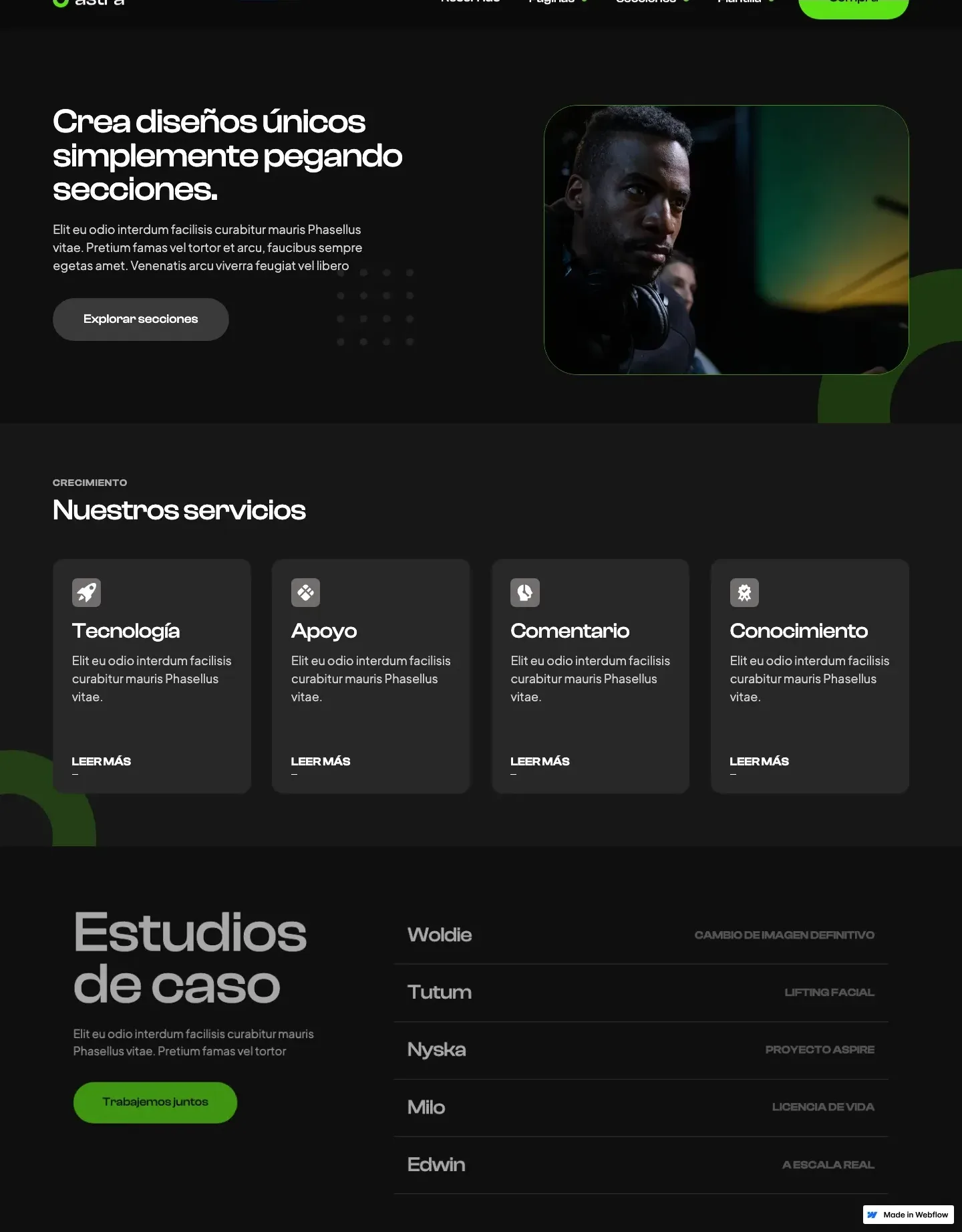 Diseño de página web para agencias y estudios