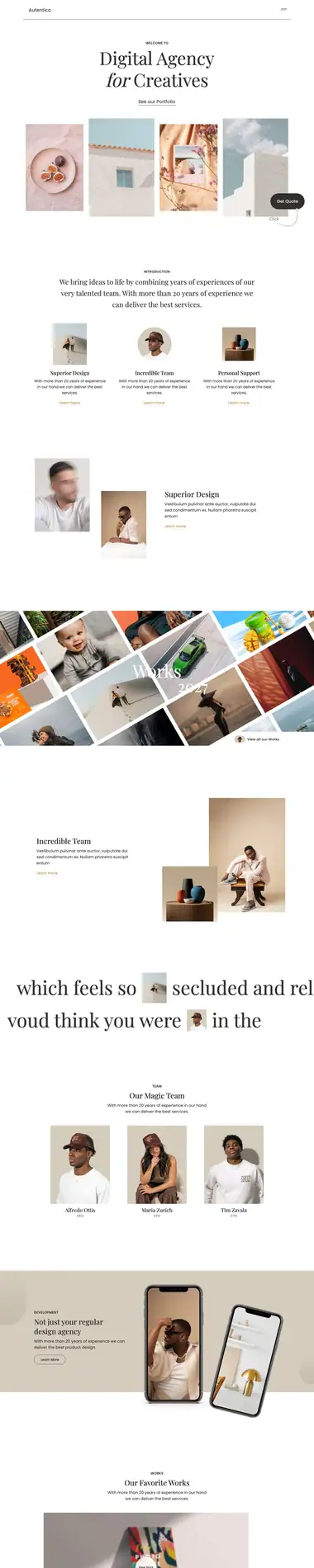 Diseño de página web para agencias y estudios