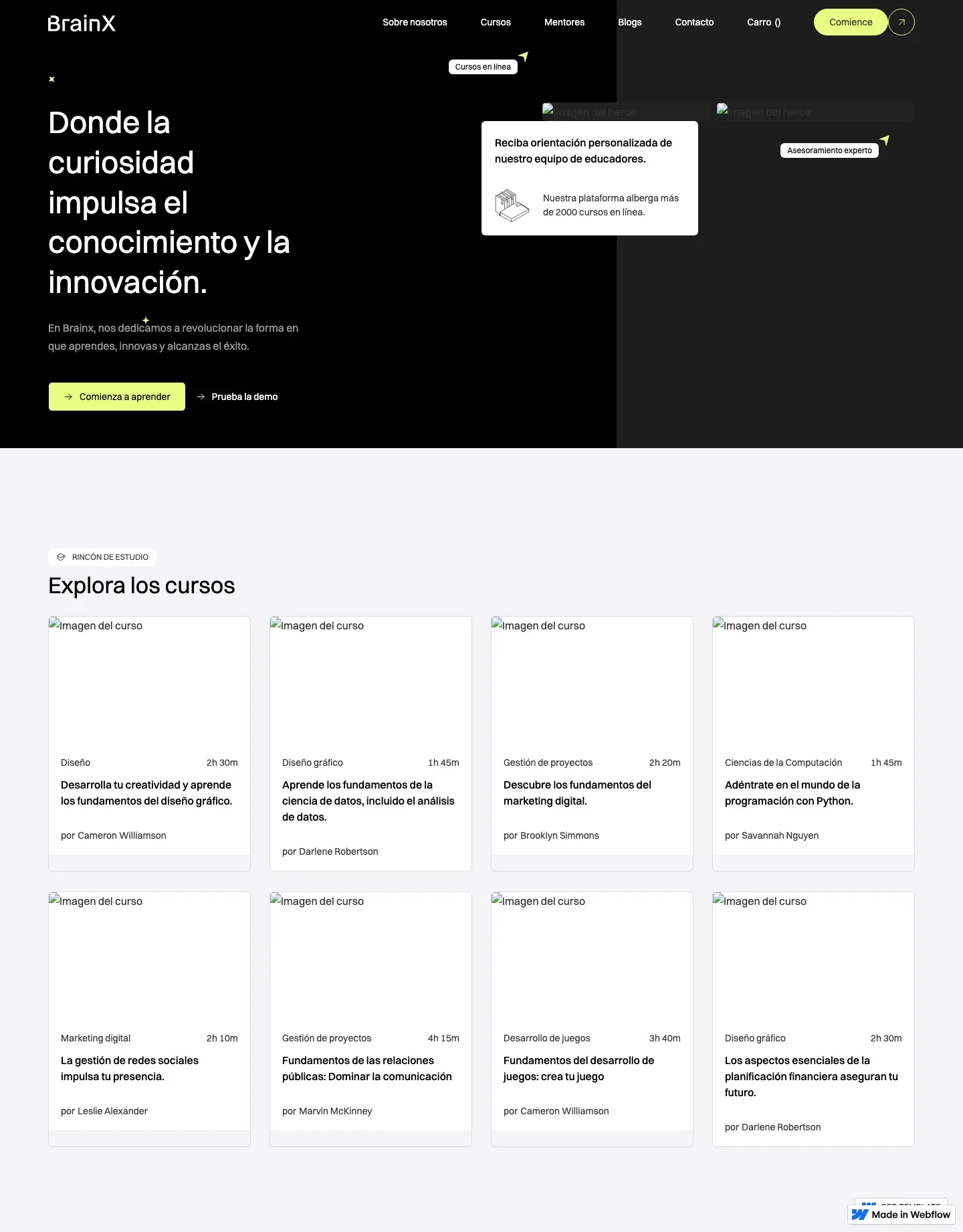 Diseño de página web para educación