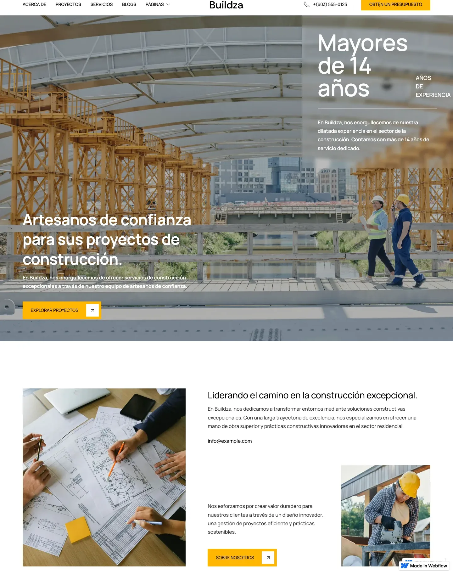 Diseño de página web para construcción y arquitectura