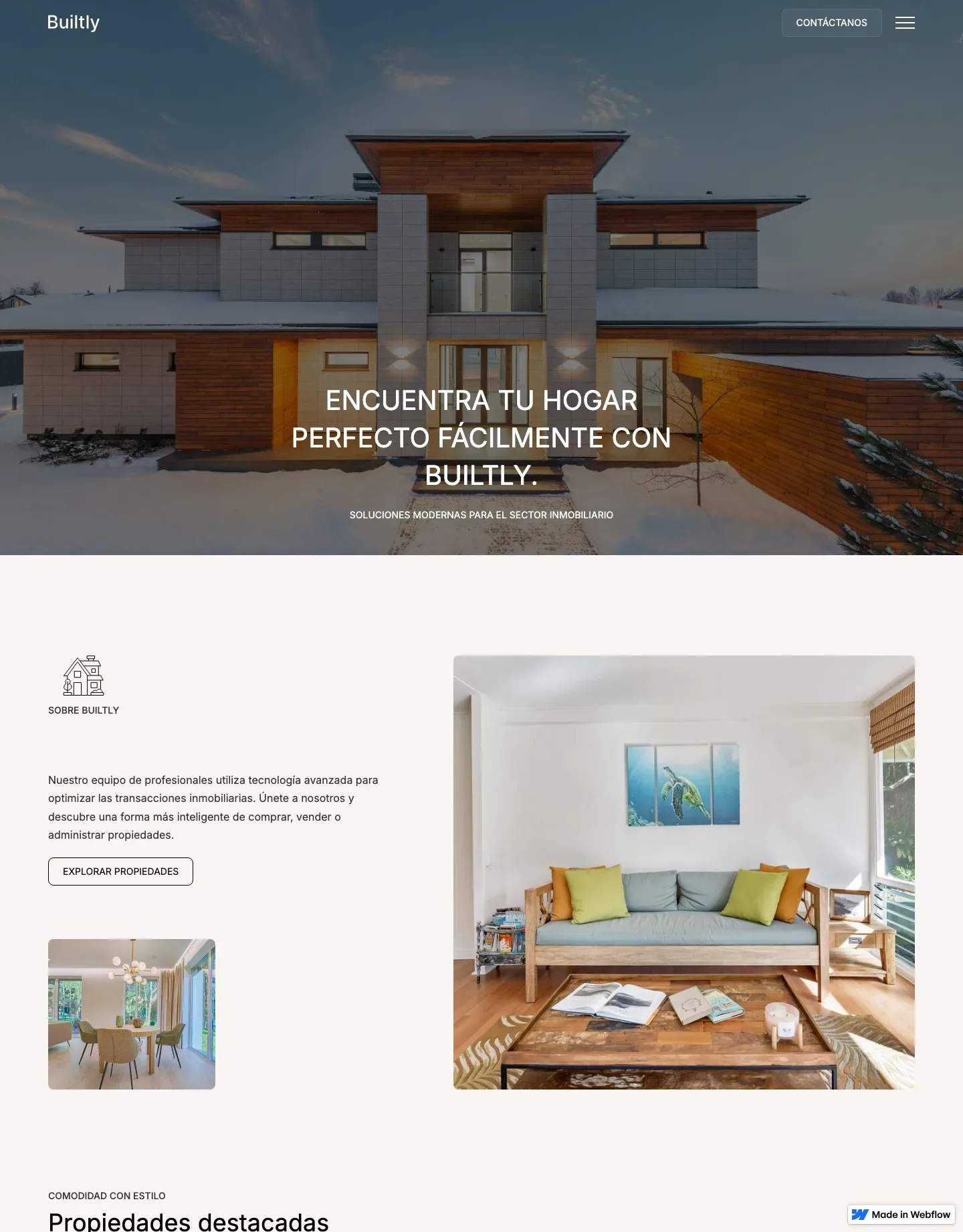 Diseño de página web para inmobiliarias