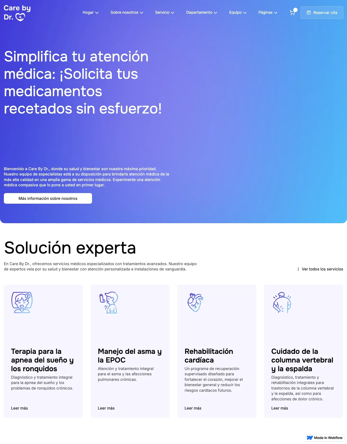 Diseño de página web para salud y bienestar