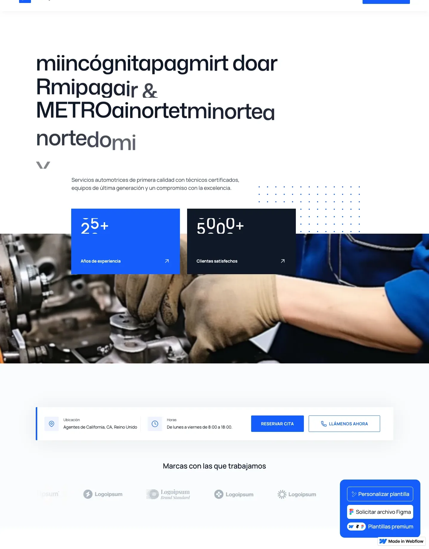 Diseño de página web para talleres y automotriz