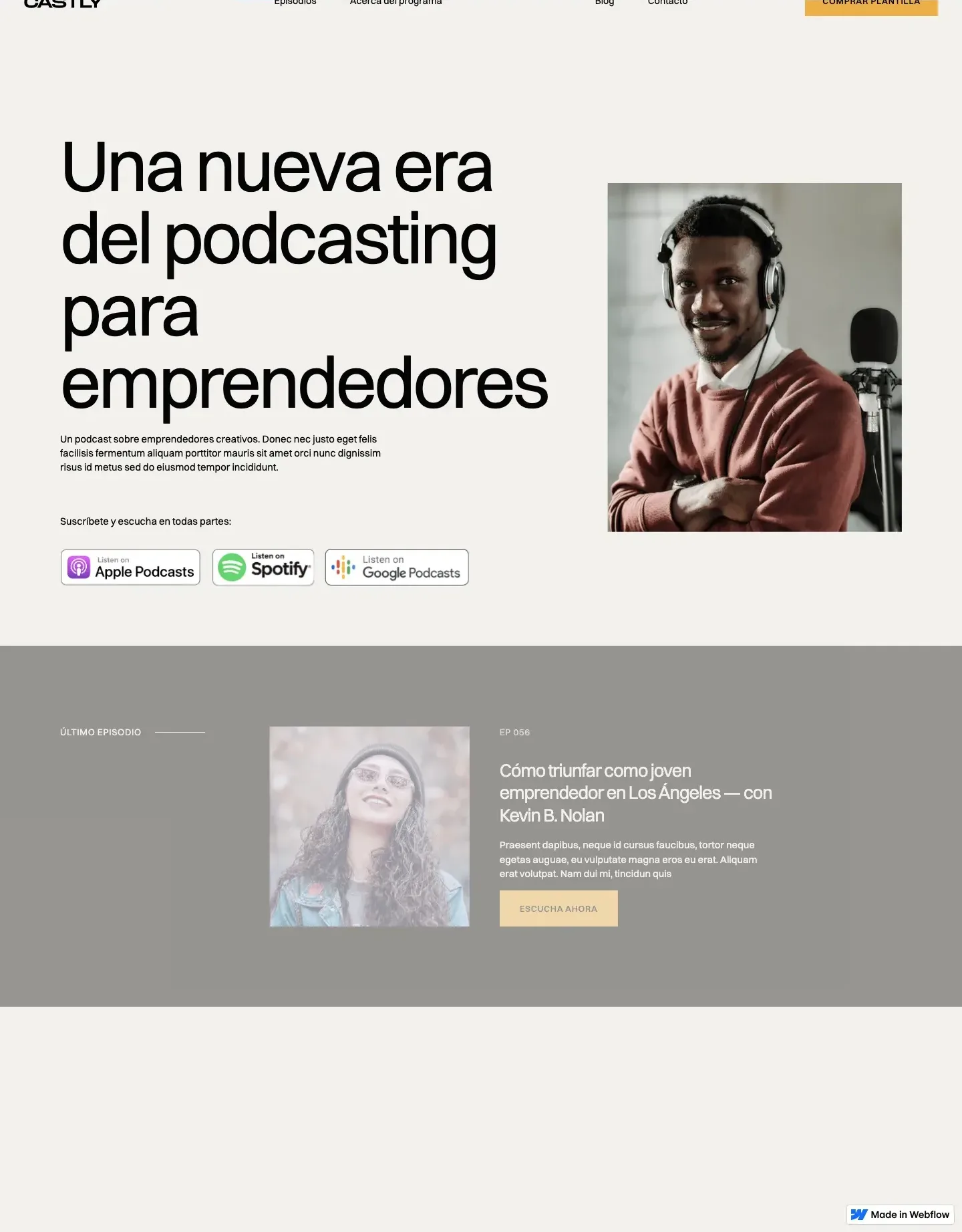 Diseño de página web para música y entretenimiento