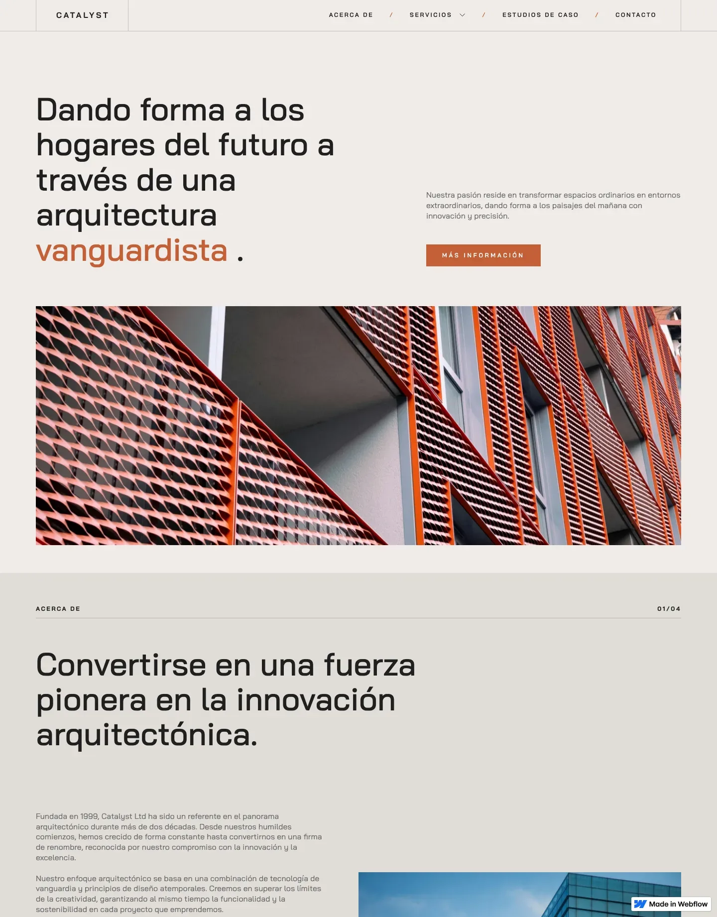 Diseño de página web para construcción y arquitectura
