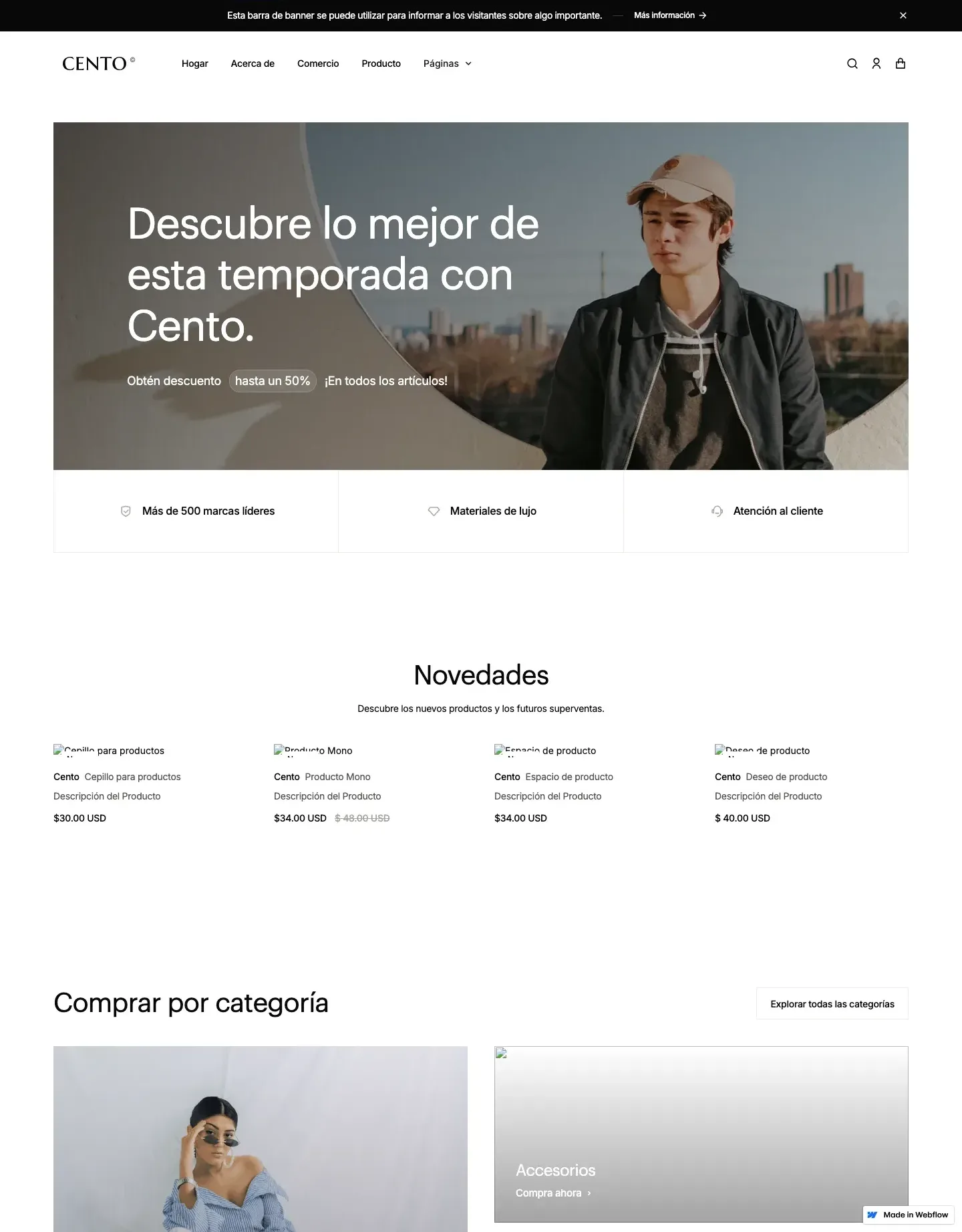 Diseño de página web para tienda online