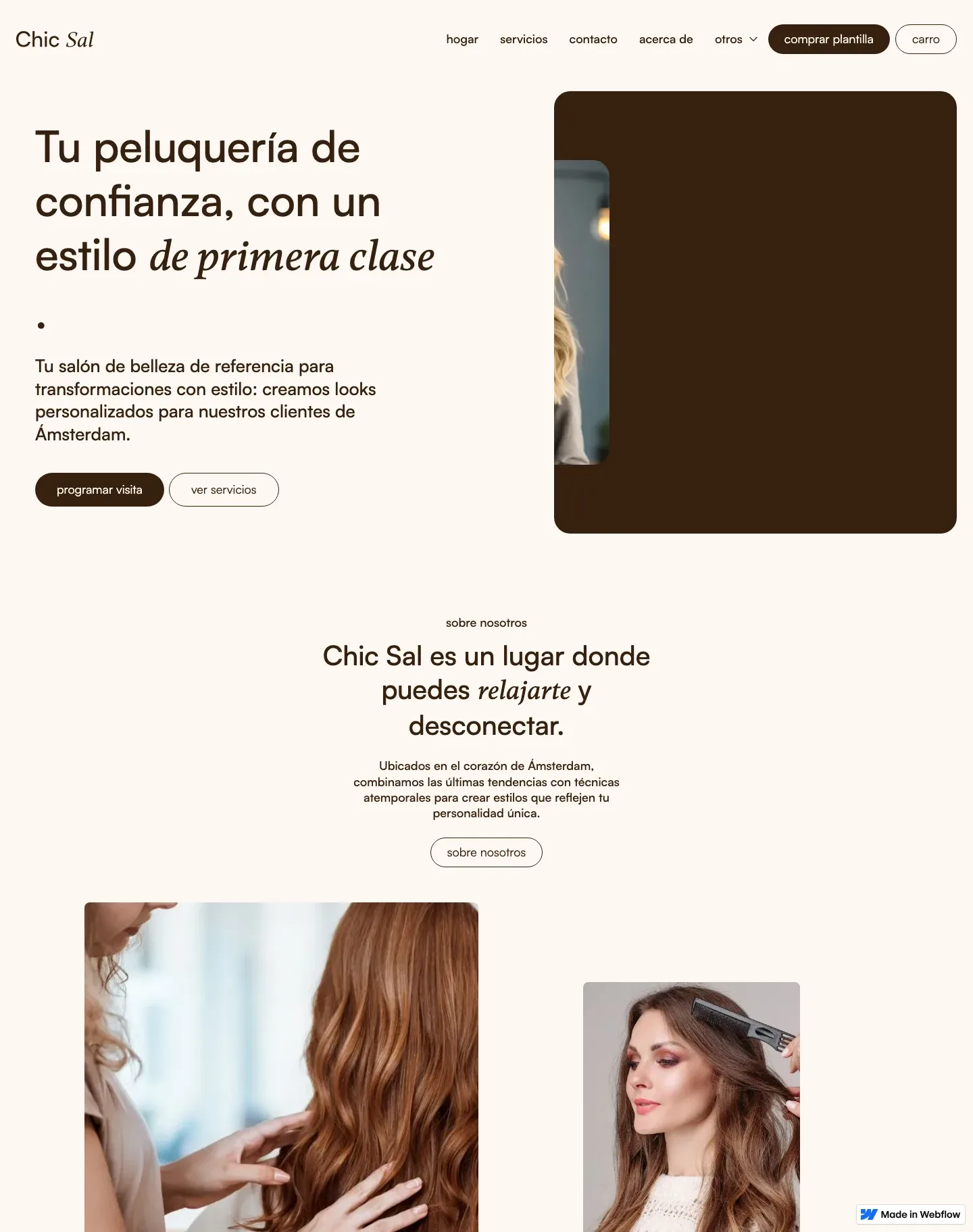 Diseño de página web para belleza y estética