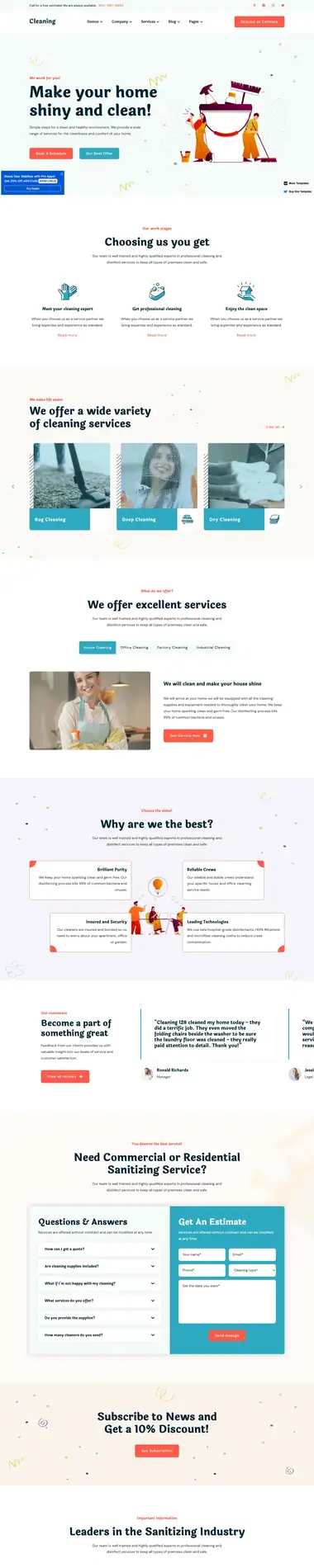 Diseño de página web para servicios y mantenimiento