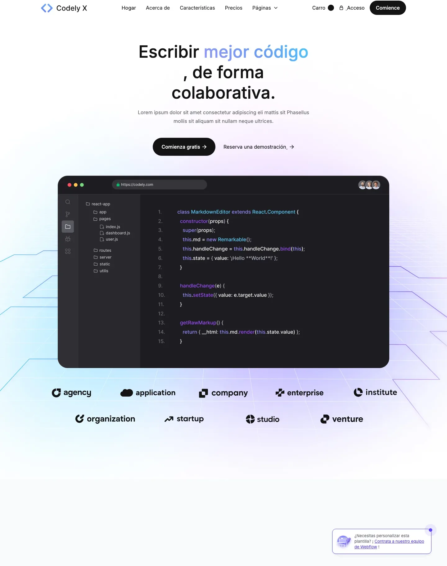 Diseño de página web para landing pages