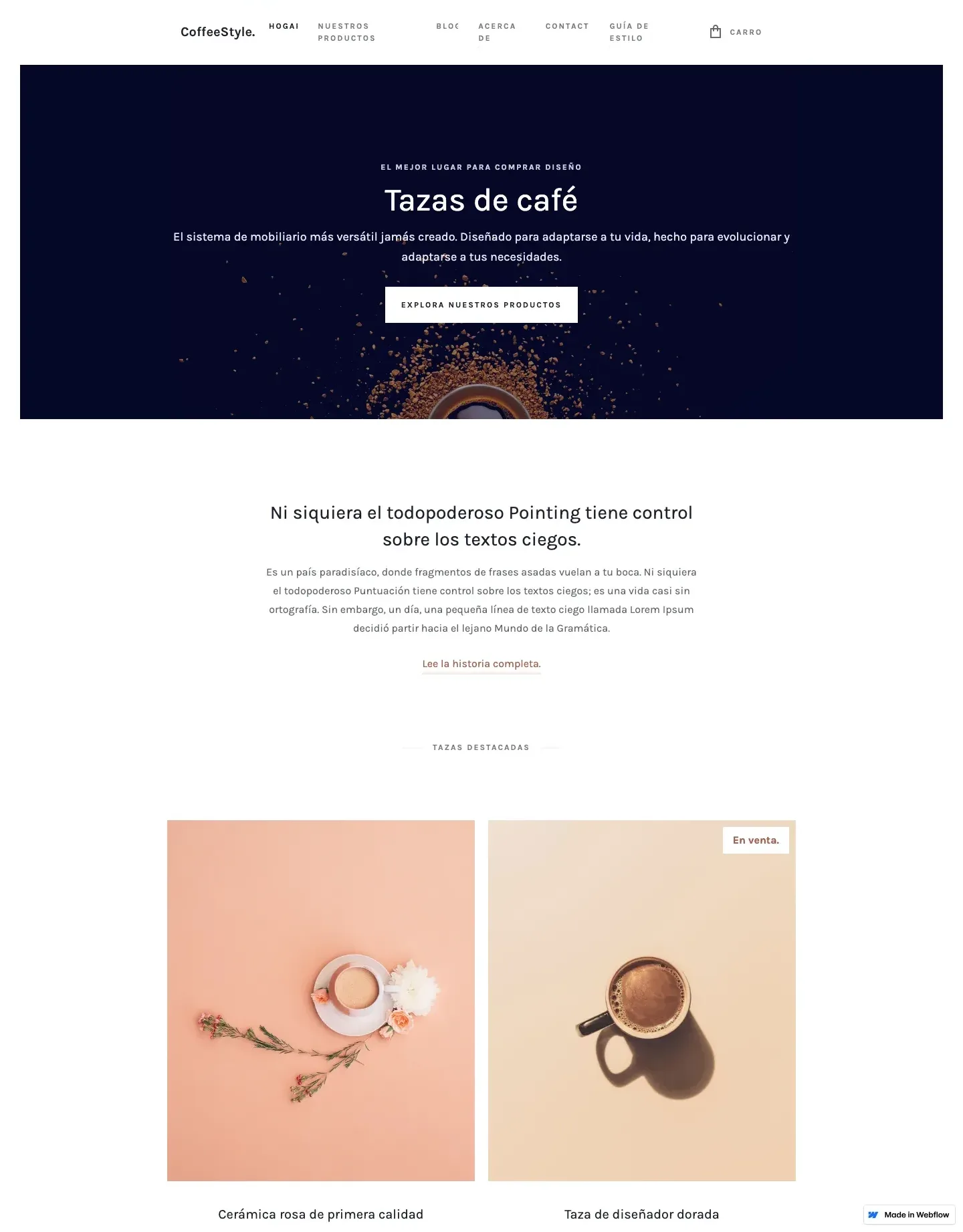 Diseño de página web para restaurantes y cafés