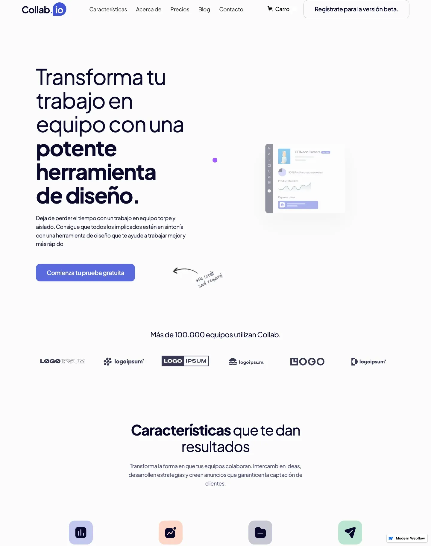 Diseño de página web para landing pages