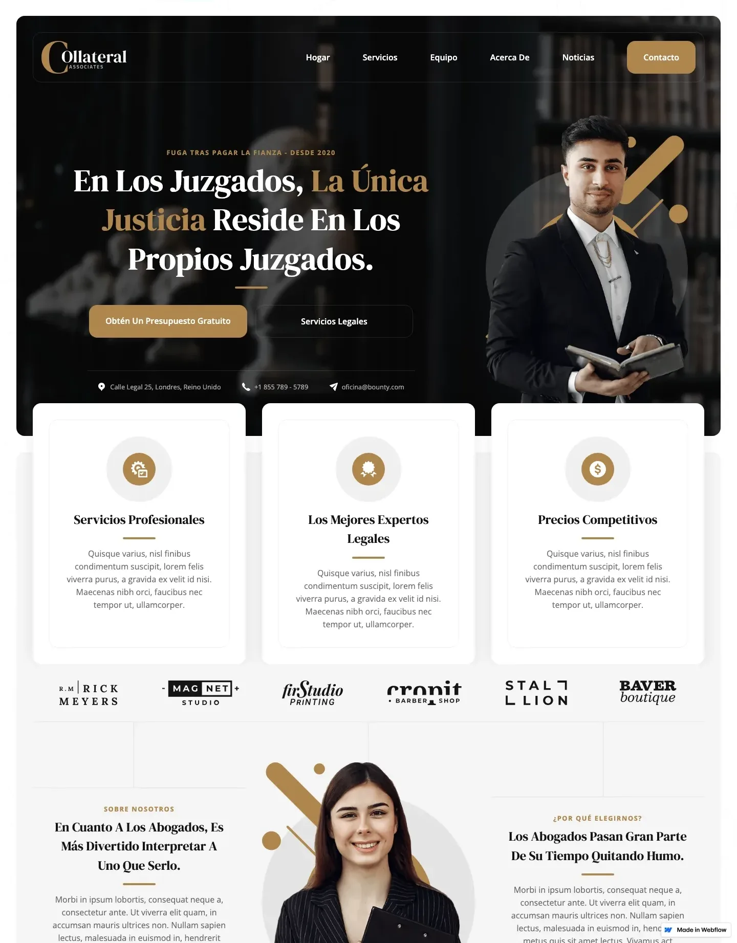 Diseño de página web para abogados