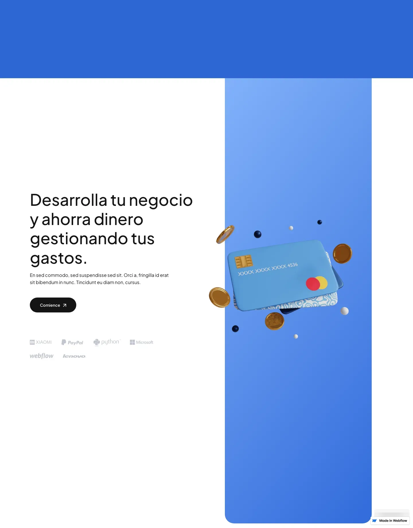 Diseño de página web para landing pages