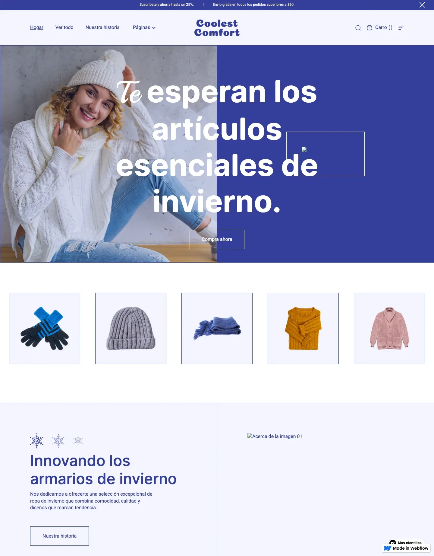 Diseño de página web para tienda online