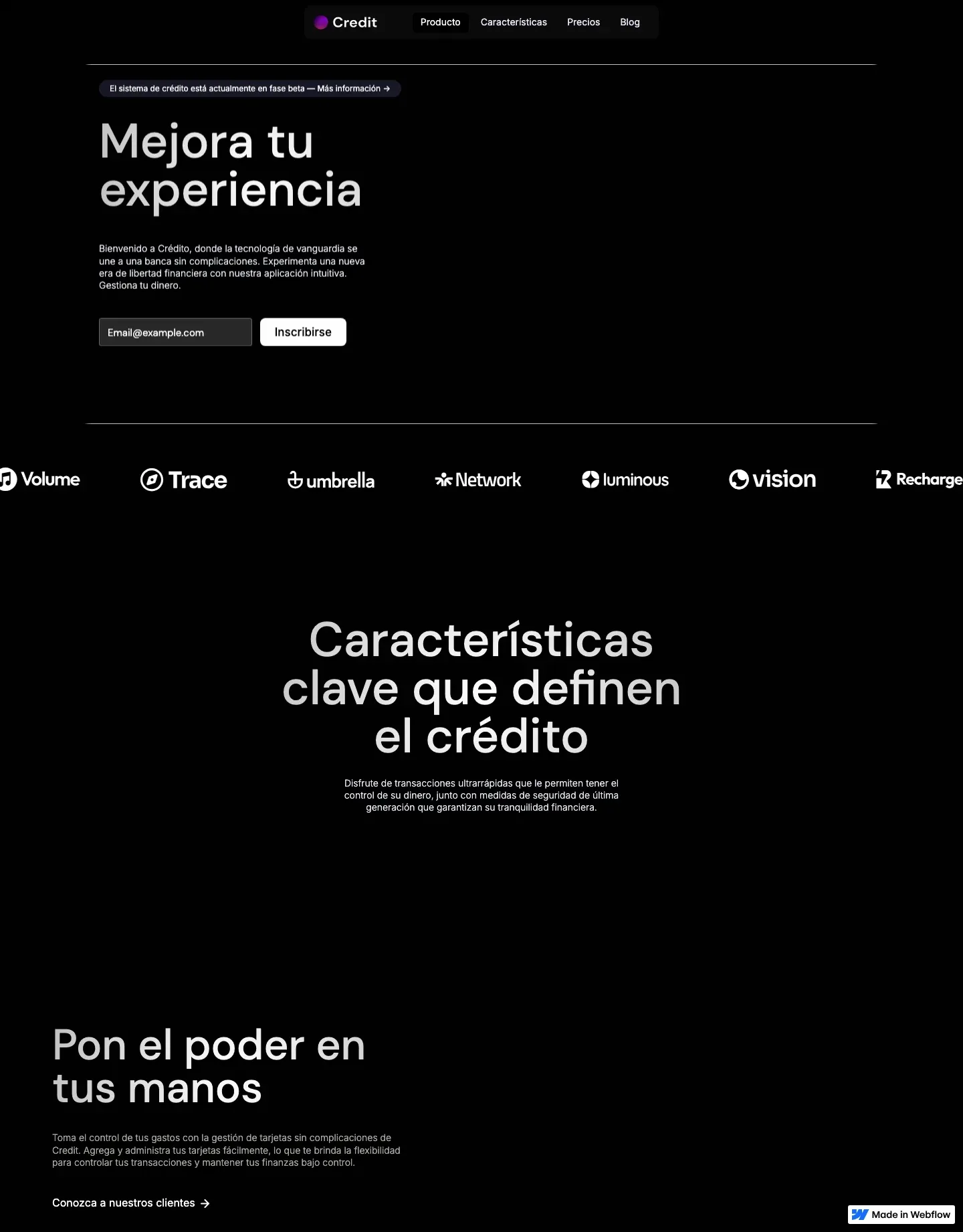 Diseño de página web para landing pages