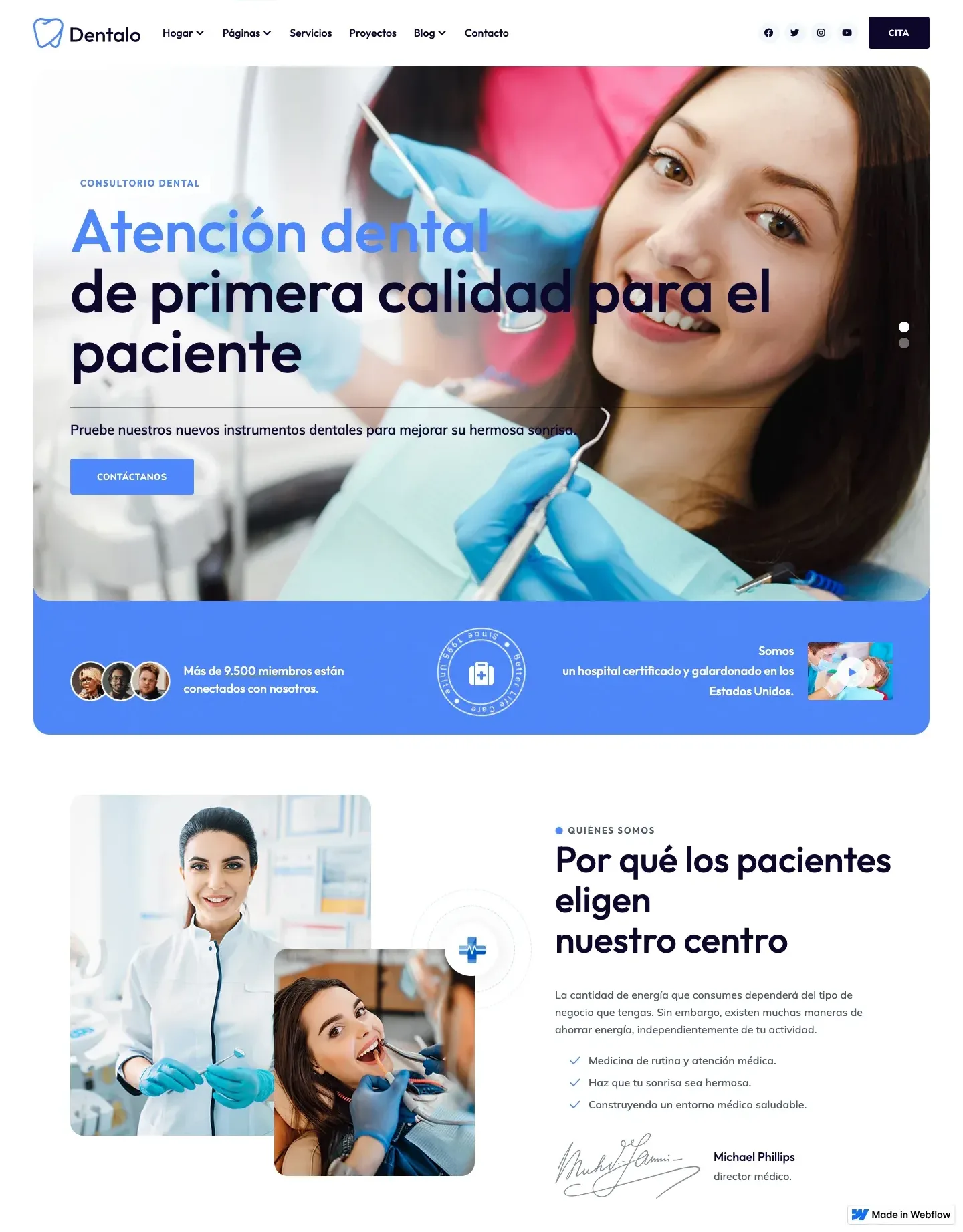 Diseño de página web para salud y bienestar