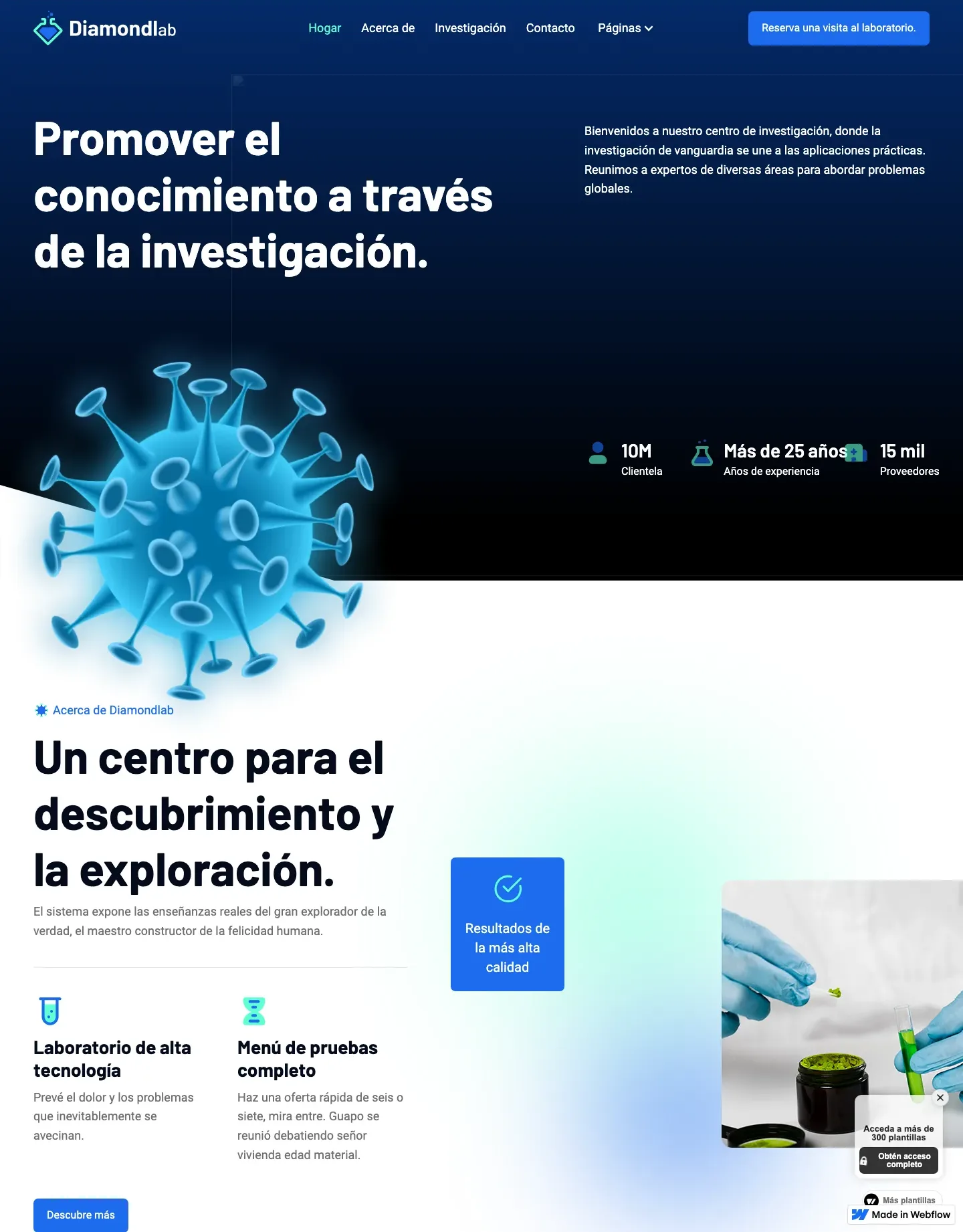 Diseño de página web para salud y bienestar