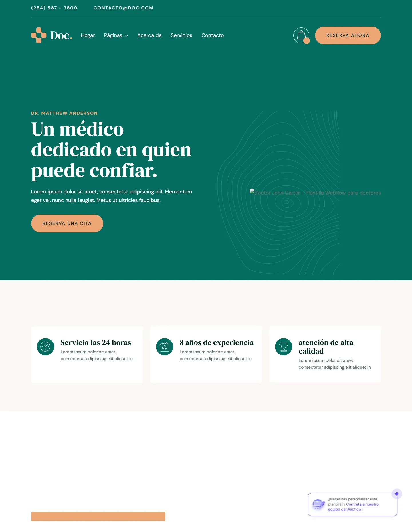 Diseño de página web para salud y bienestar