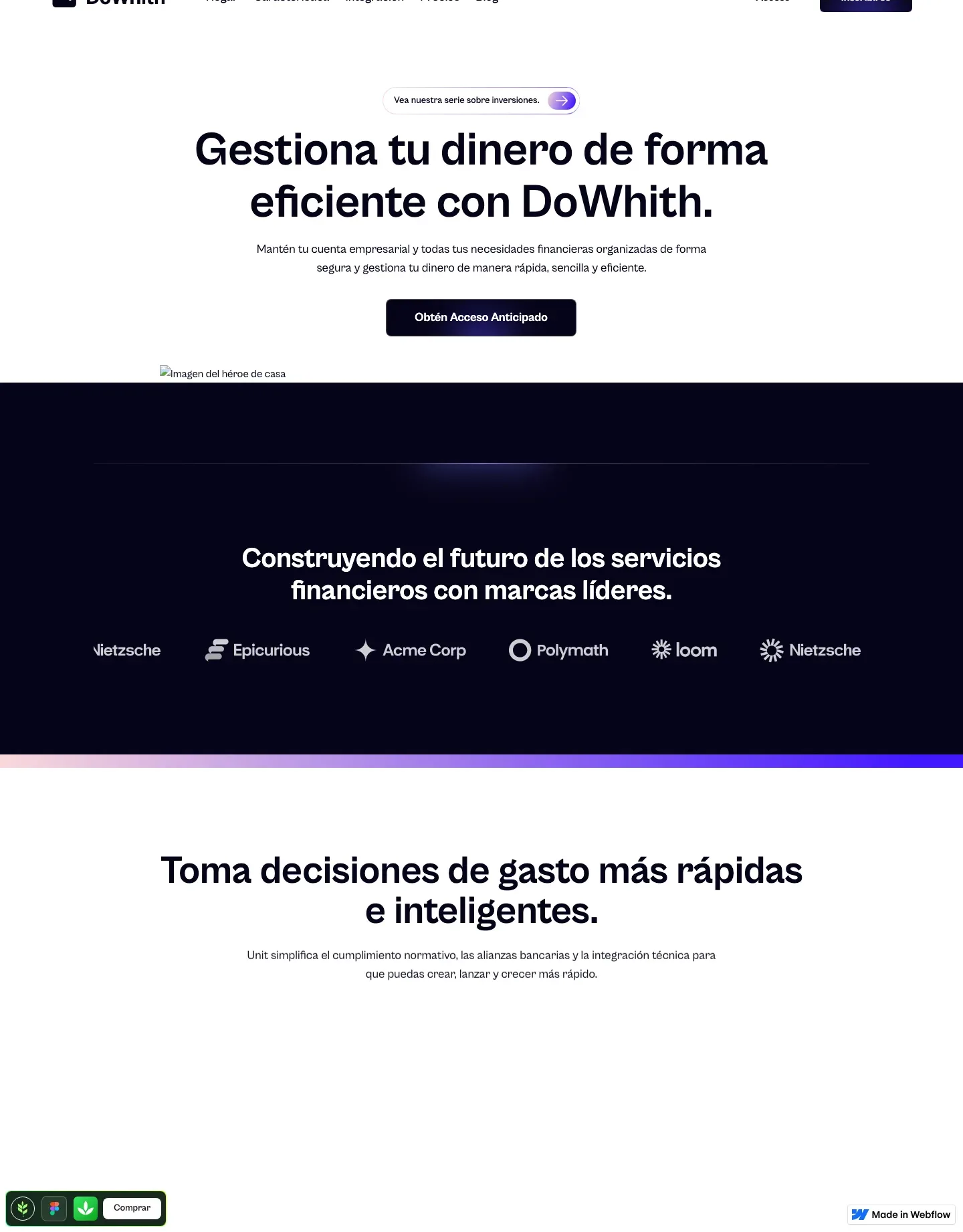 Diseño de página web para landing pages