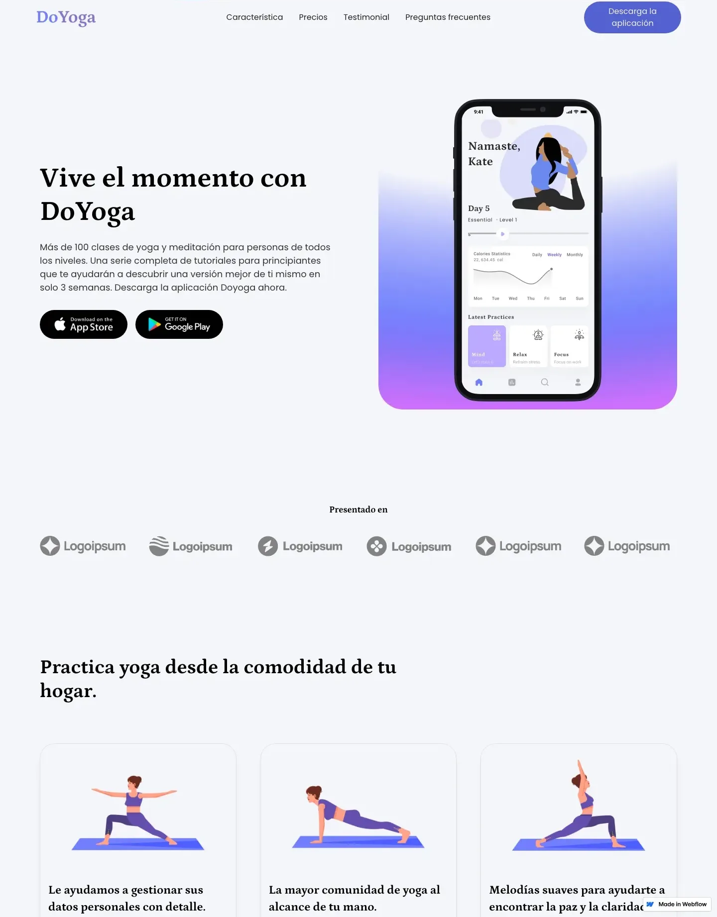 Diseño de página web para gimnasios