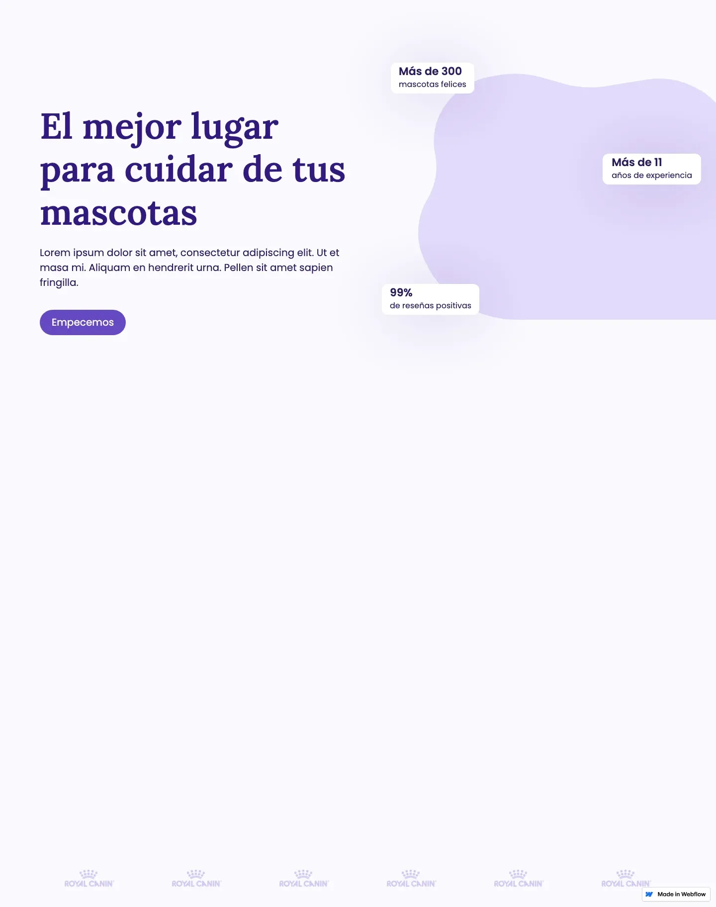 Diseño de página web para veterinarias