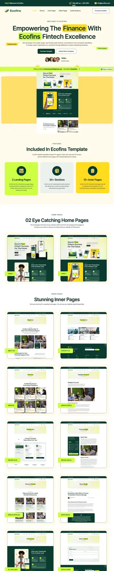 Diseño de página web para finanzas y seguros