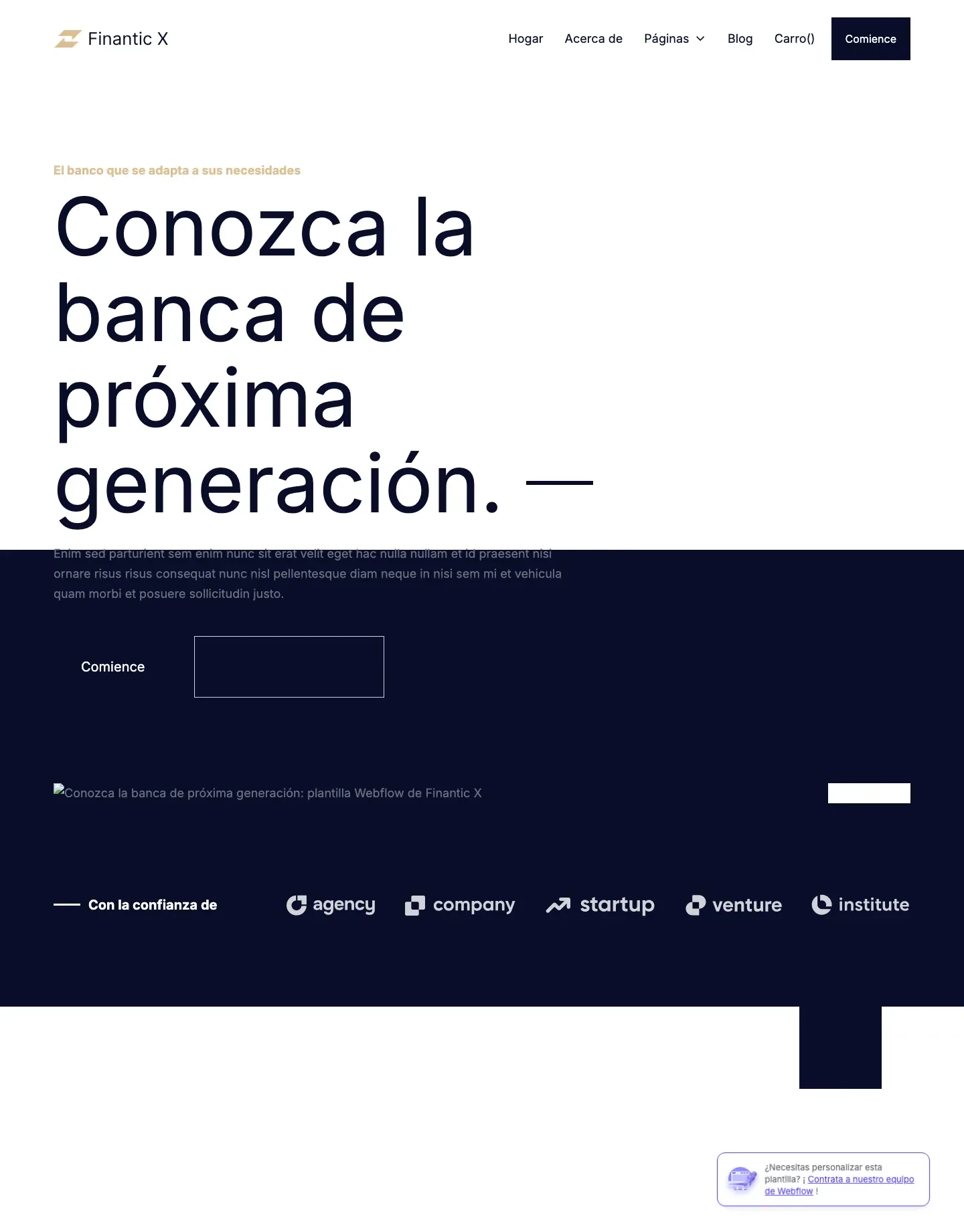 Diseño de página web para landing pages