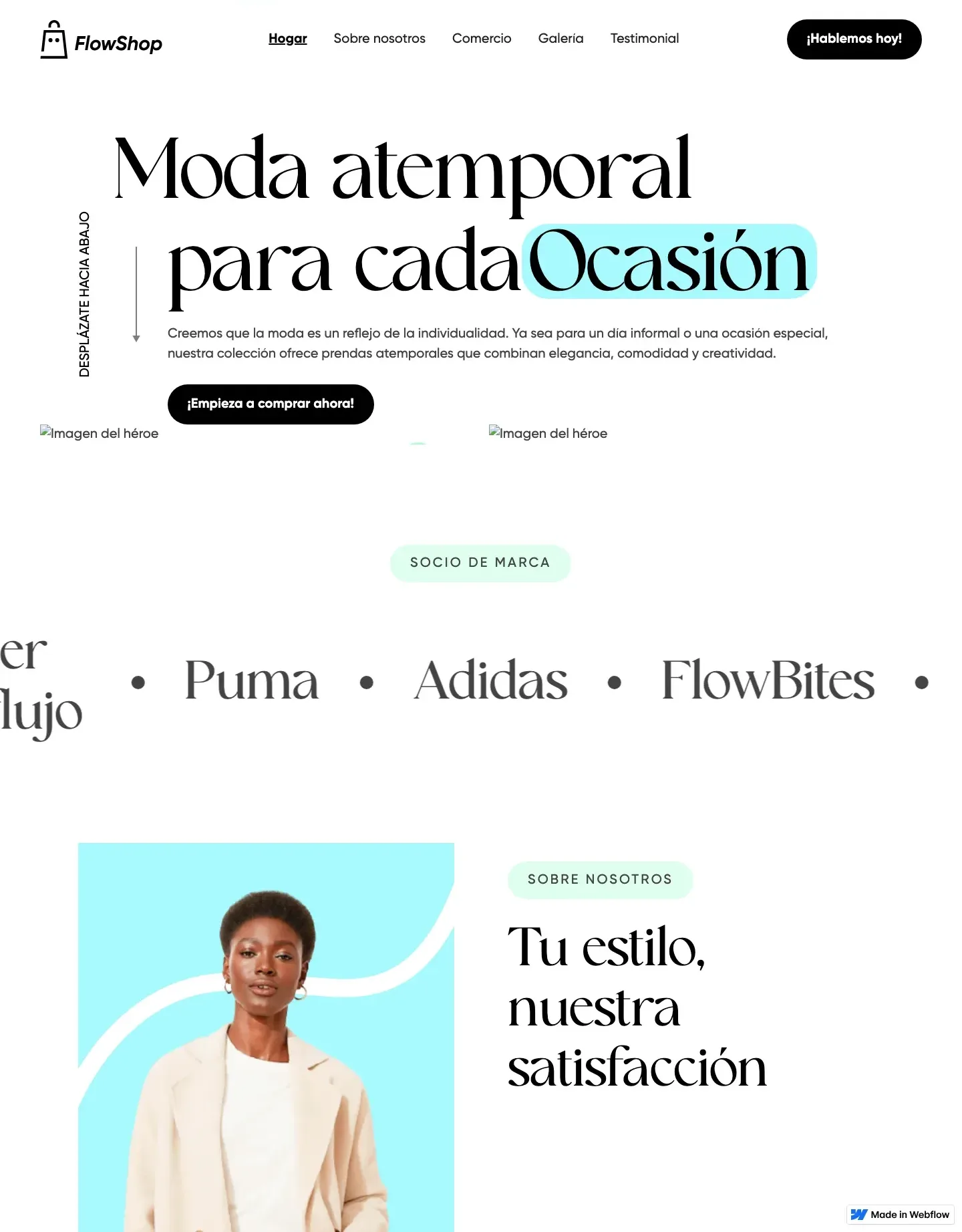Diseño de página web para tienda online