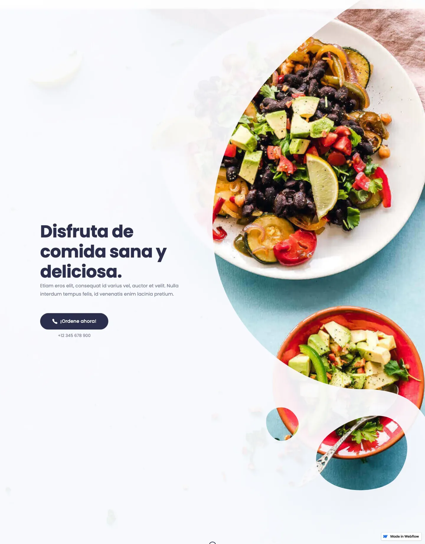 Diseño de página web para restaurantes y cafés