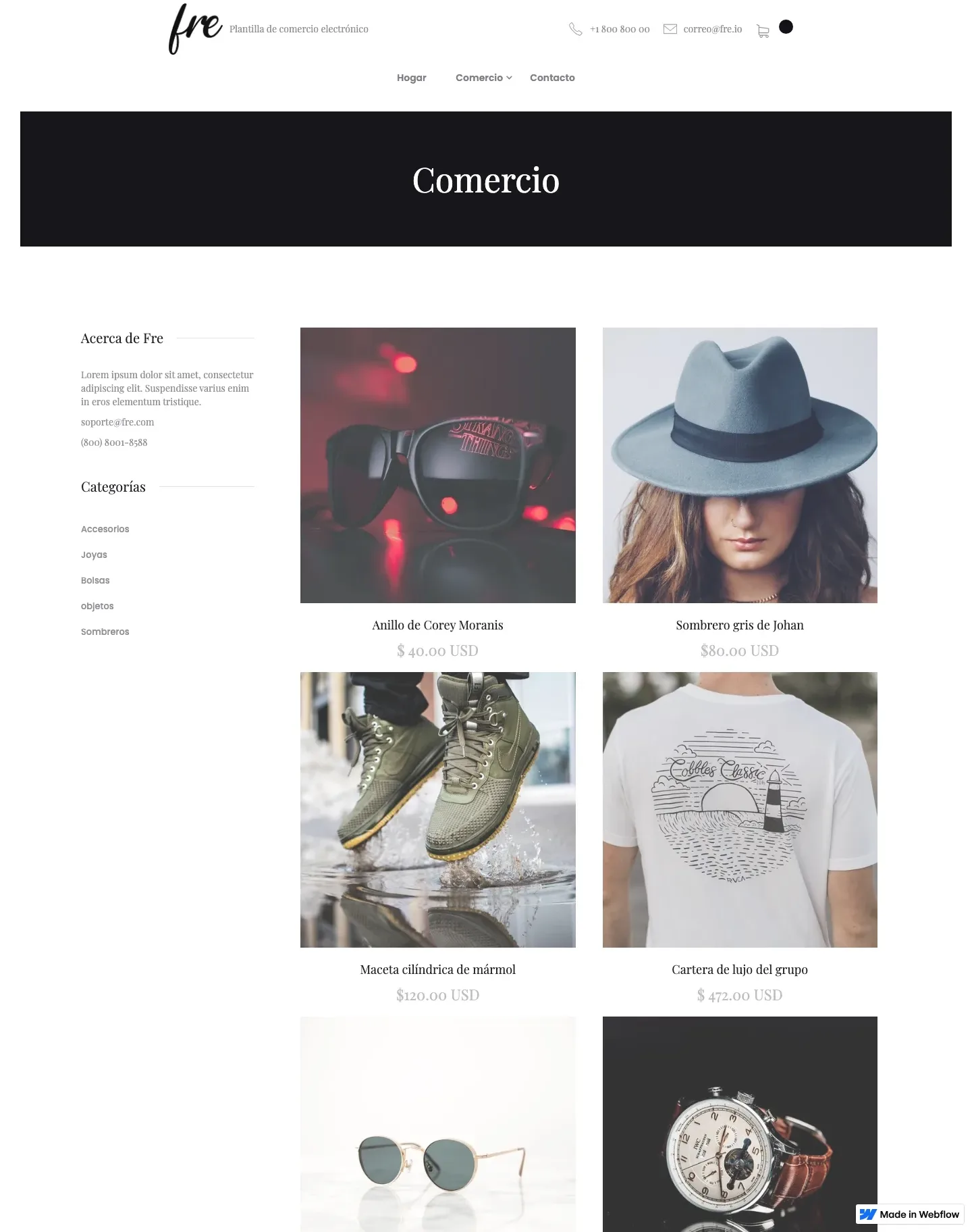 Diseño de página web para tienda online
