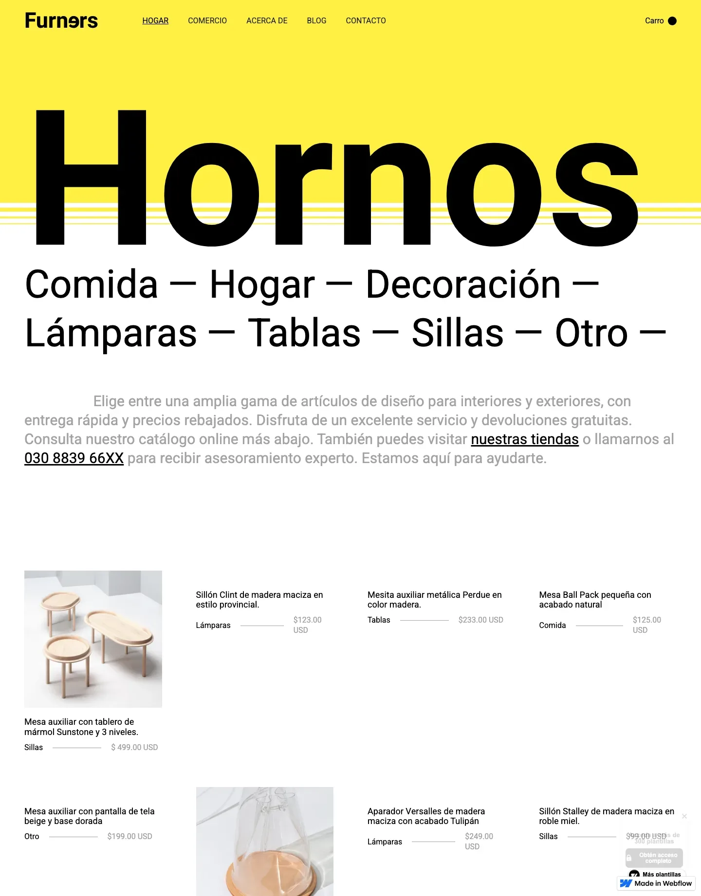Diseño de página web para tienda online